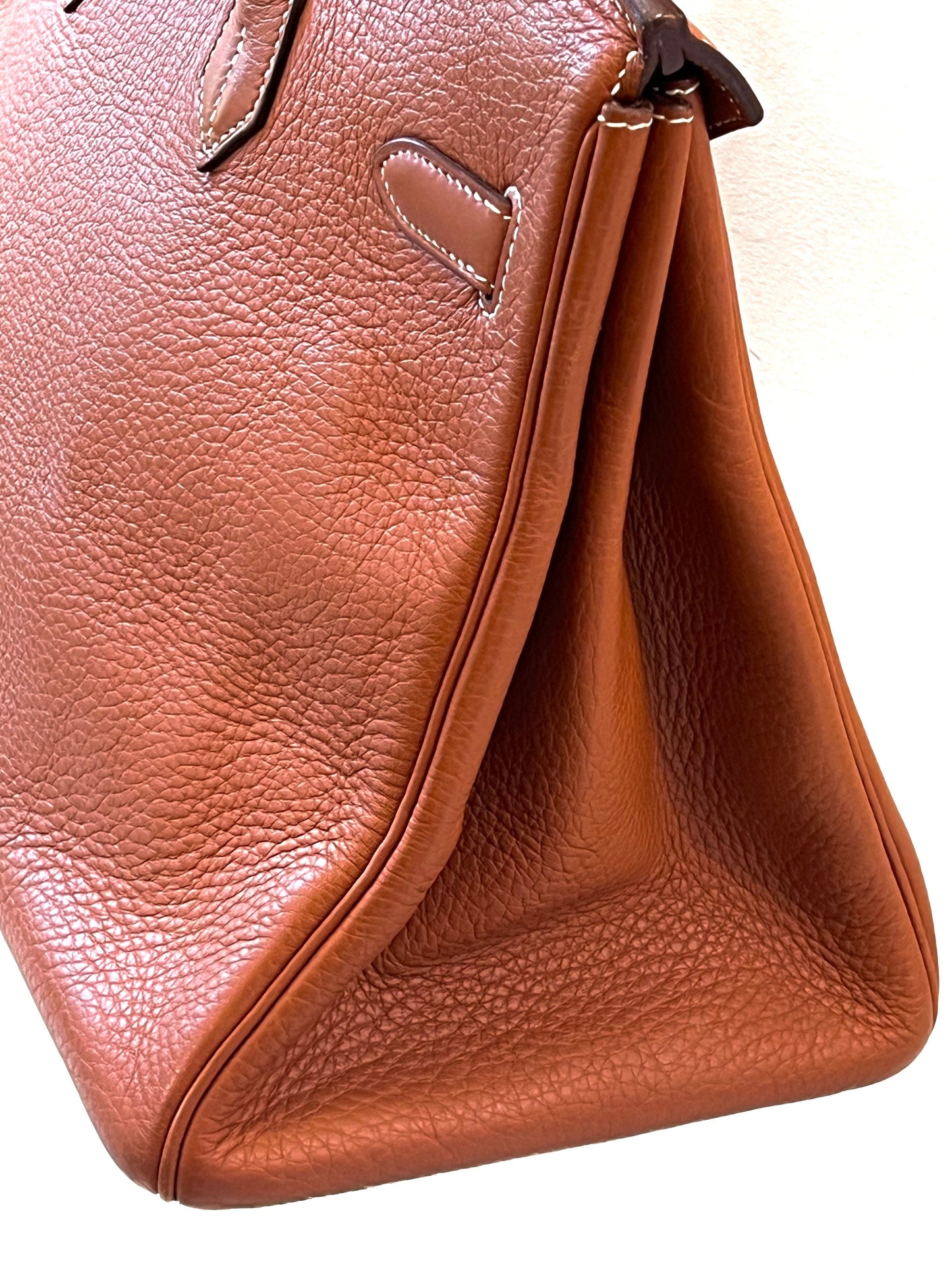 HERMÈS GOLD TAURILLON CLEMENCE LEATHER GOLD BIRKIN 35 HANDBAG