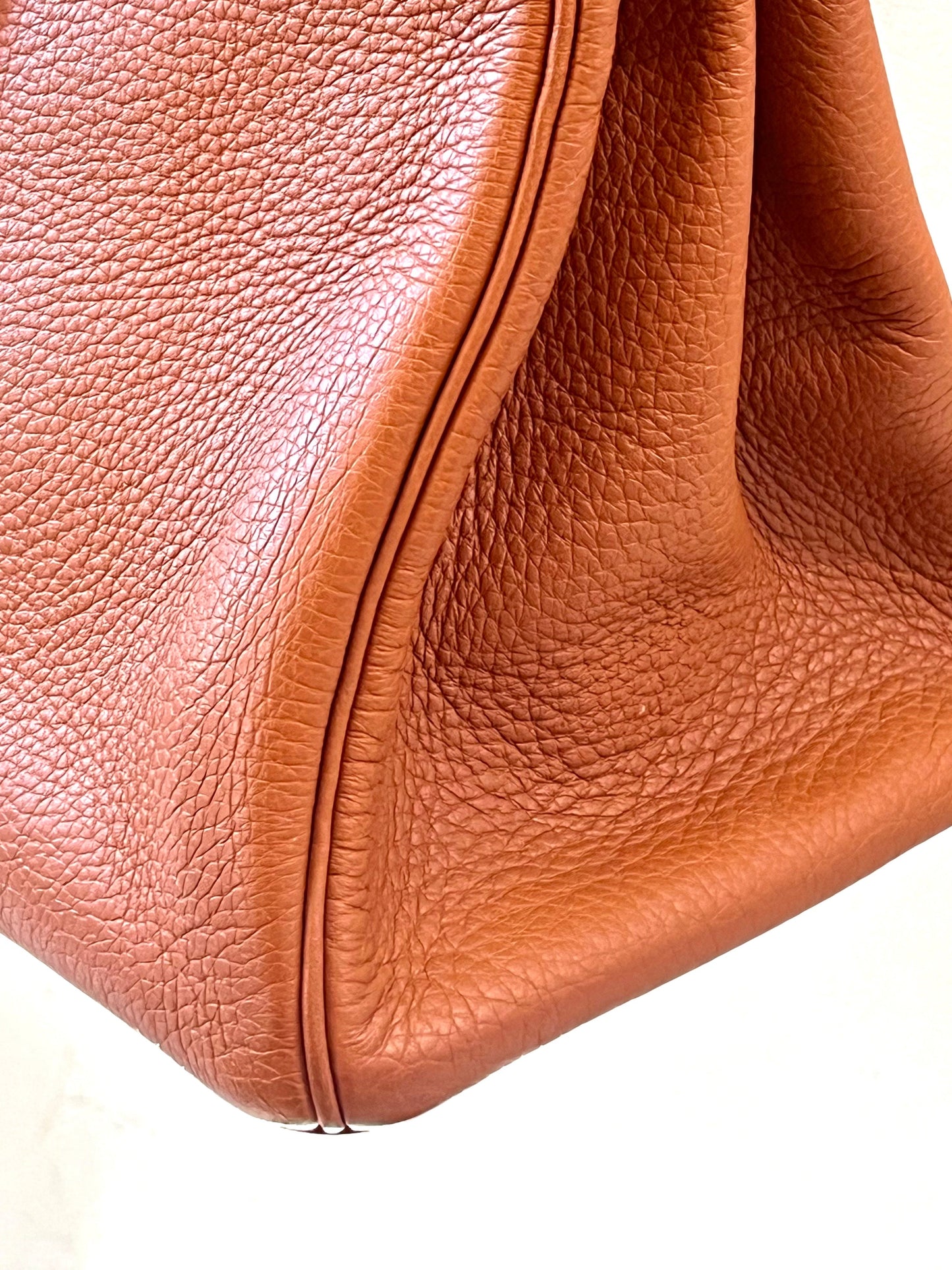 HERMÈS GOLD TAURILLON CLEMENCE LEATHER GOLD BIRKIN 35 HANDBAG