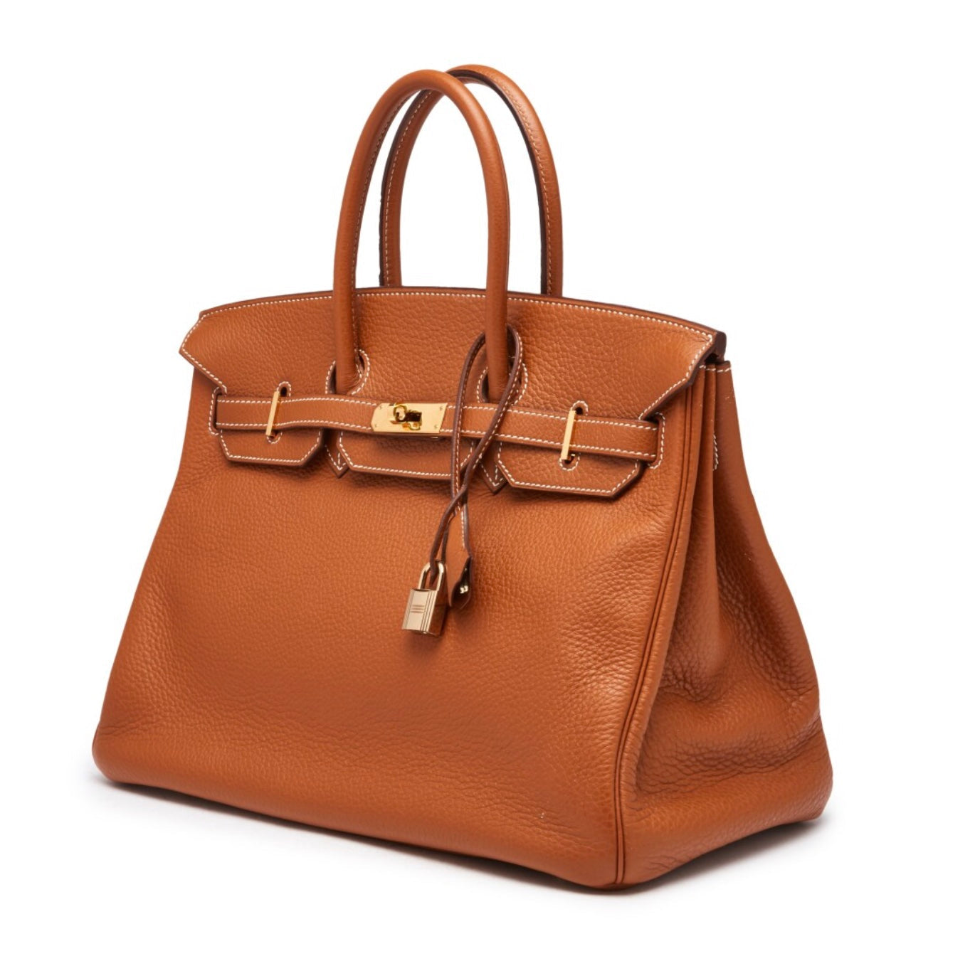 HERMÈS GOLD TAURILLON CLEMENCE LEATHER GOLD BIRKIN 35 HANDBAG