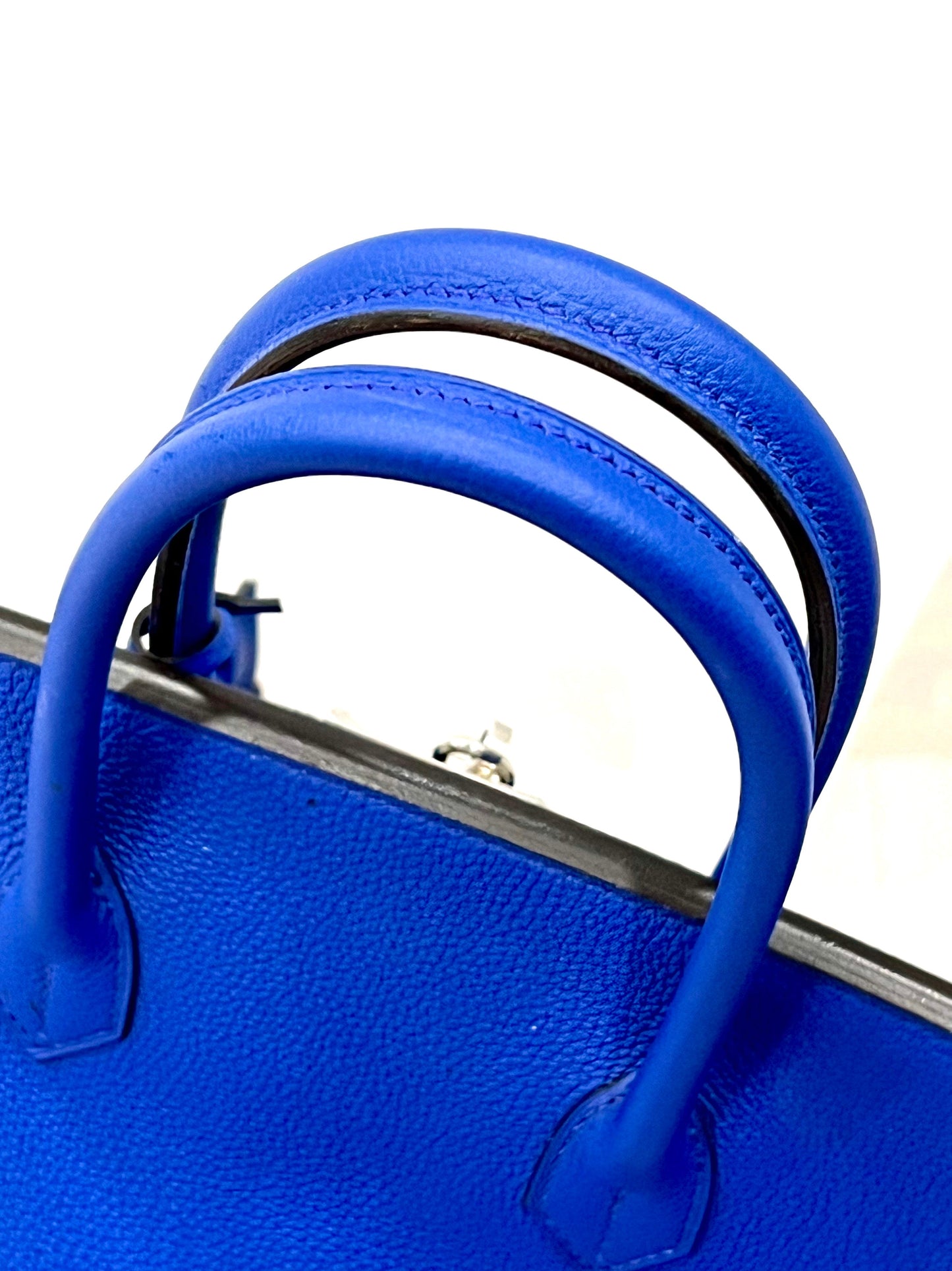 HERMÈS TOGO LEATHER BIRKIN 35 HANDBAG IN BLEU ELECTRIQUE