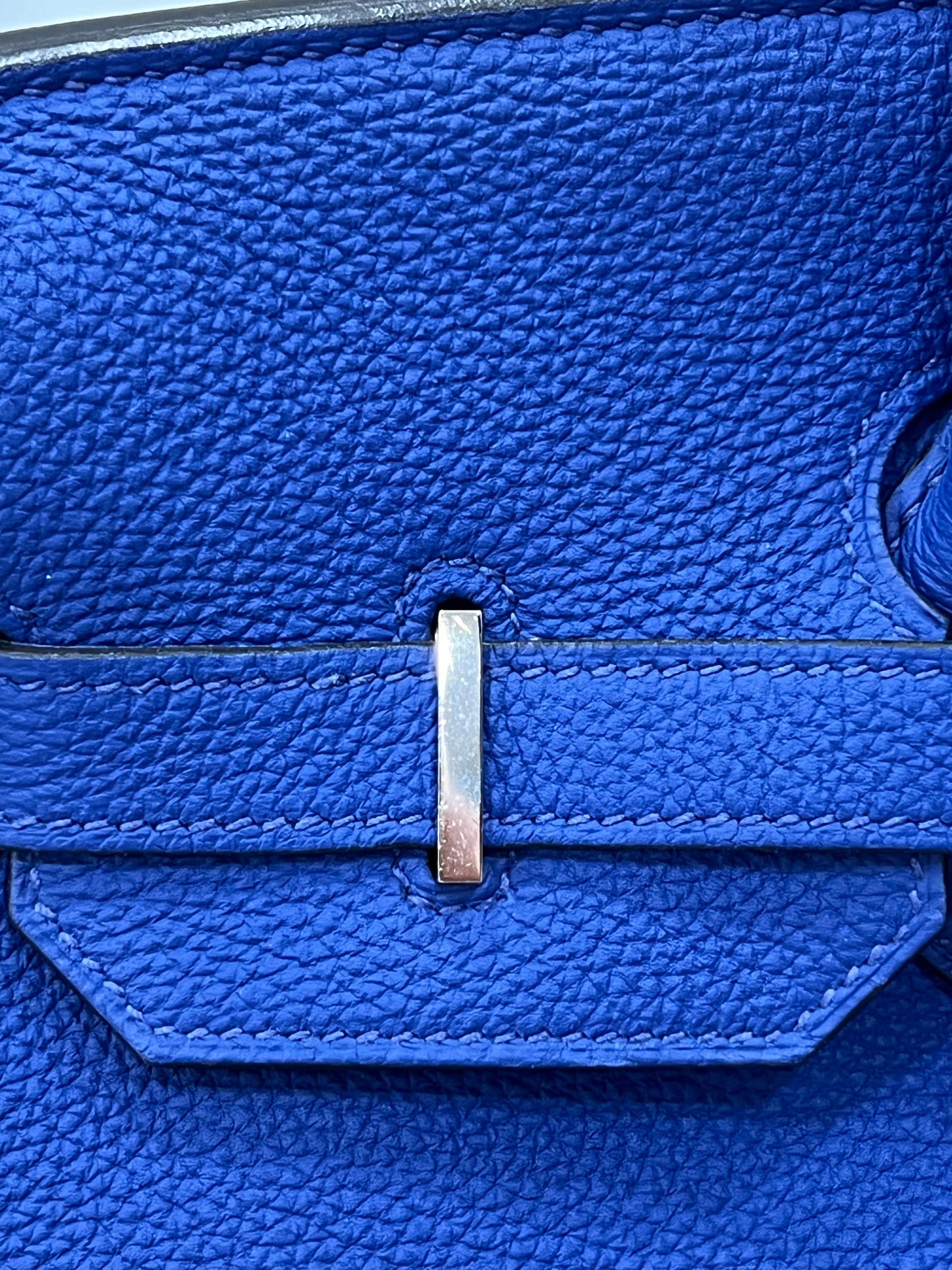 HERMÈS TOGO LEATHER BIRKIN 35 HANDBAG IN BLEU ELECTRIQUE