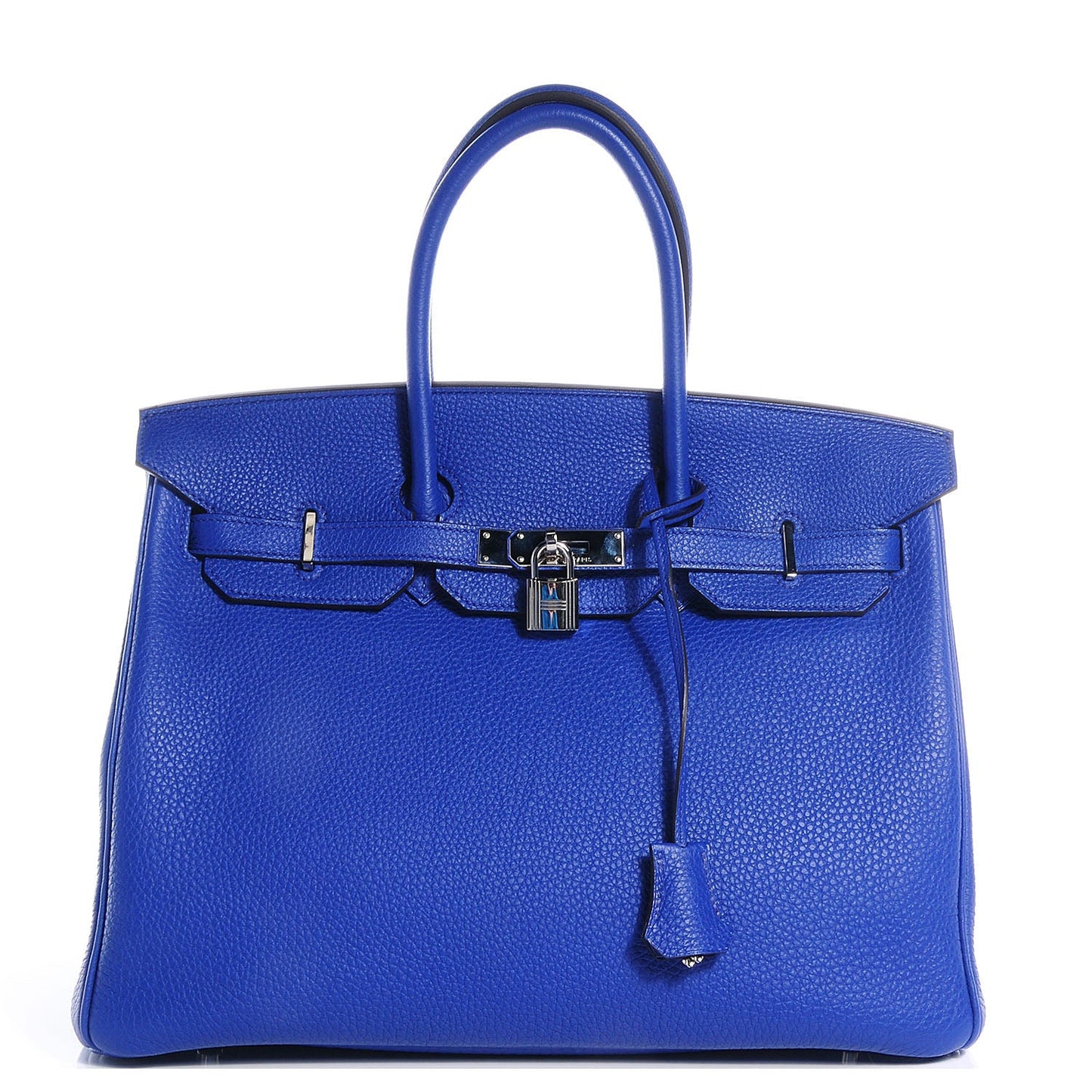 HERMÈS TOGO LEATHER BIRKIN 35 HANDBAG IN BLEU ELECTRIQUE