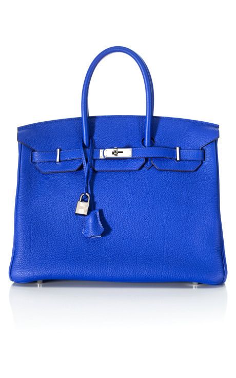 HERMÈS TOGO LEATHER BIRKIN 35 HANDBAG IN BLEU ELECTRIQUE
