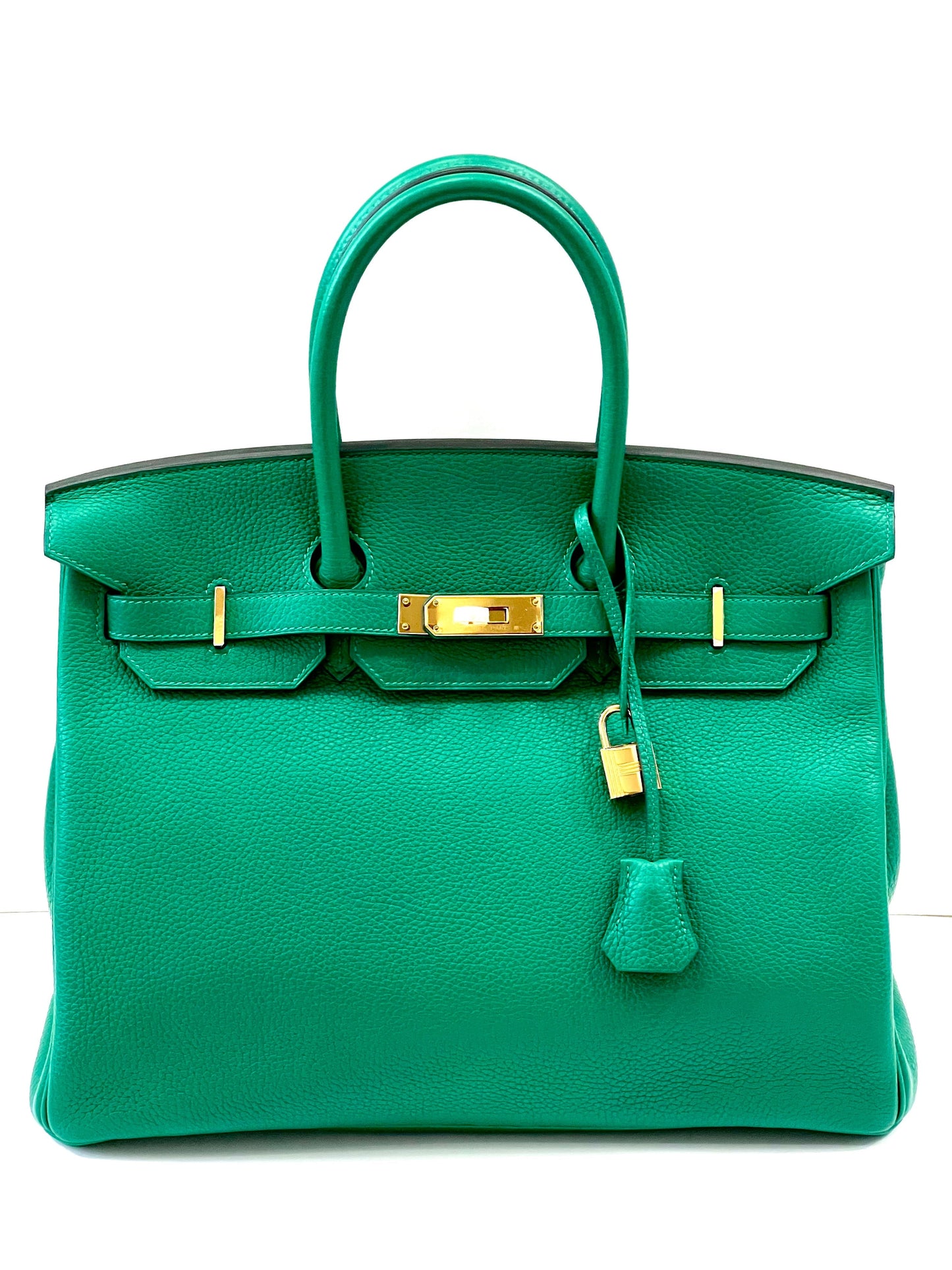 HERMÈS TOGO LEATHER BIRKIN 35 VERT VERTIGO HANDBAG