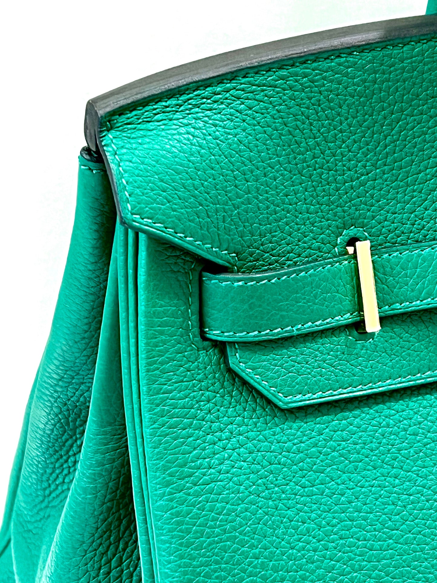 HERMÈS TOGO LEATHER BIRKIN 35 VERT VERTIGO HANDBAG