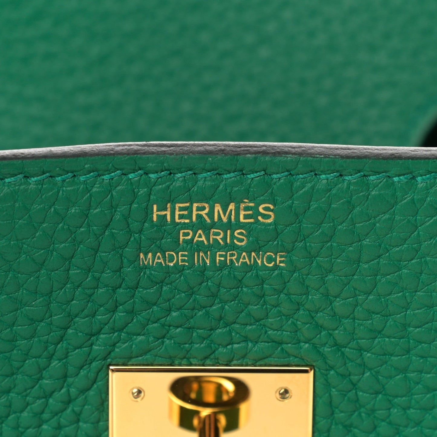 HERMÈS TOGO LEATHER BIRKIN 35 VERT VERTIGO HANDBAG