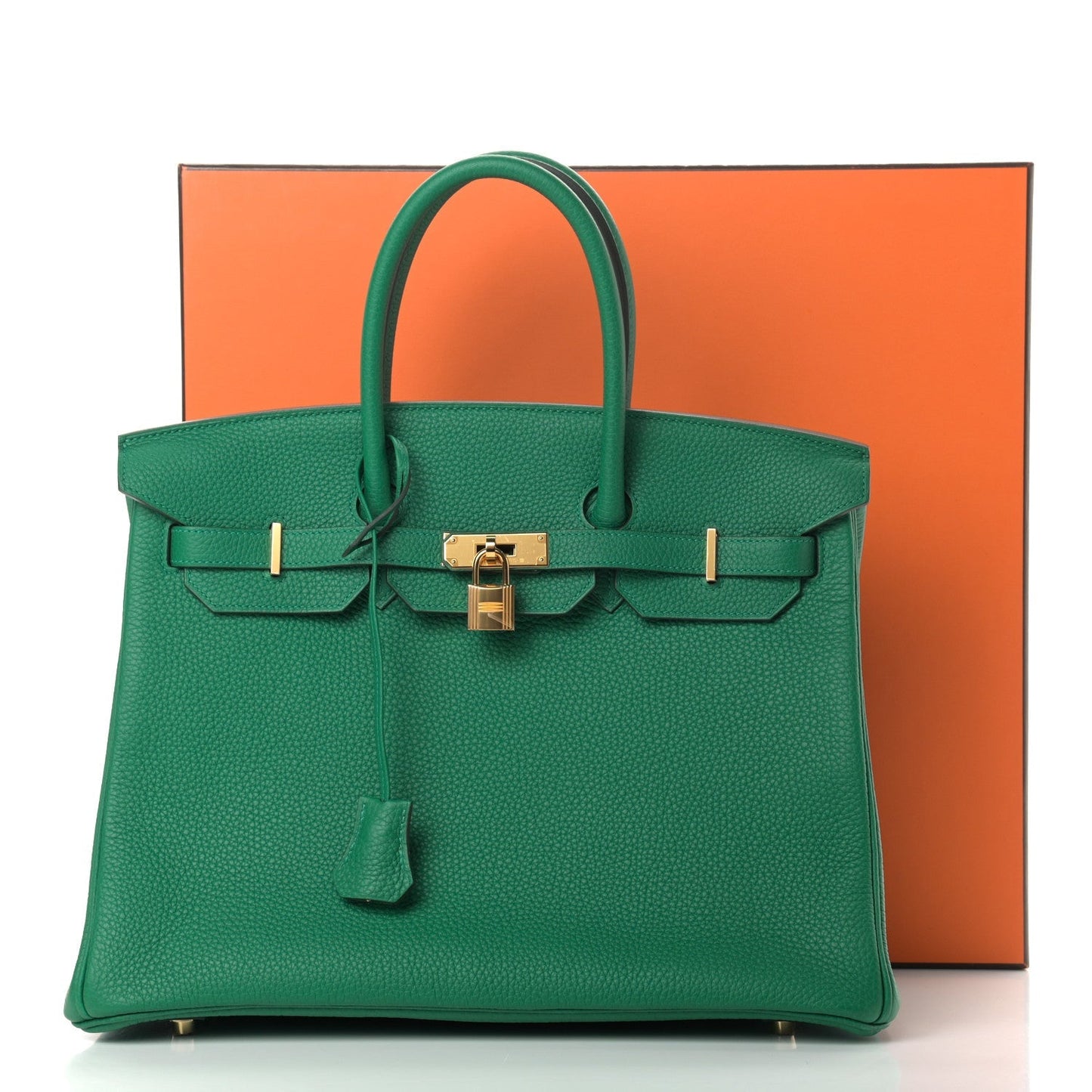 HERMÈS TOGO LEATHER BIRKIN 35 VERT VERTIGO HANDBAG