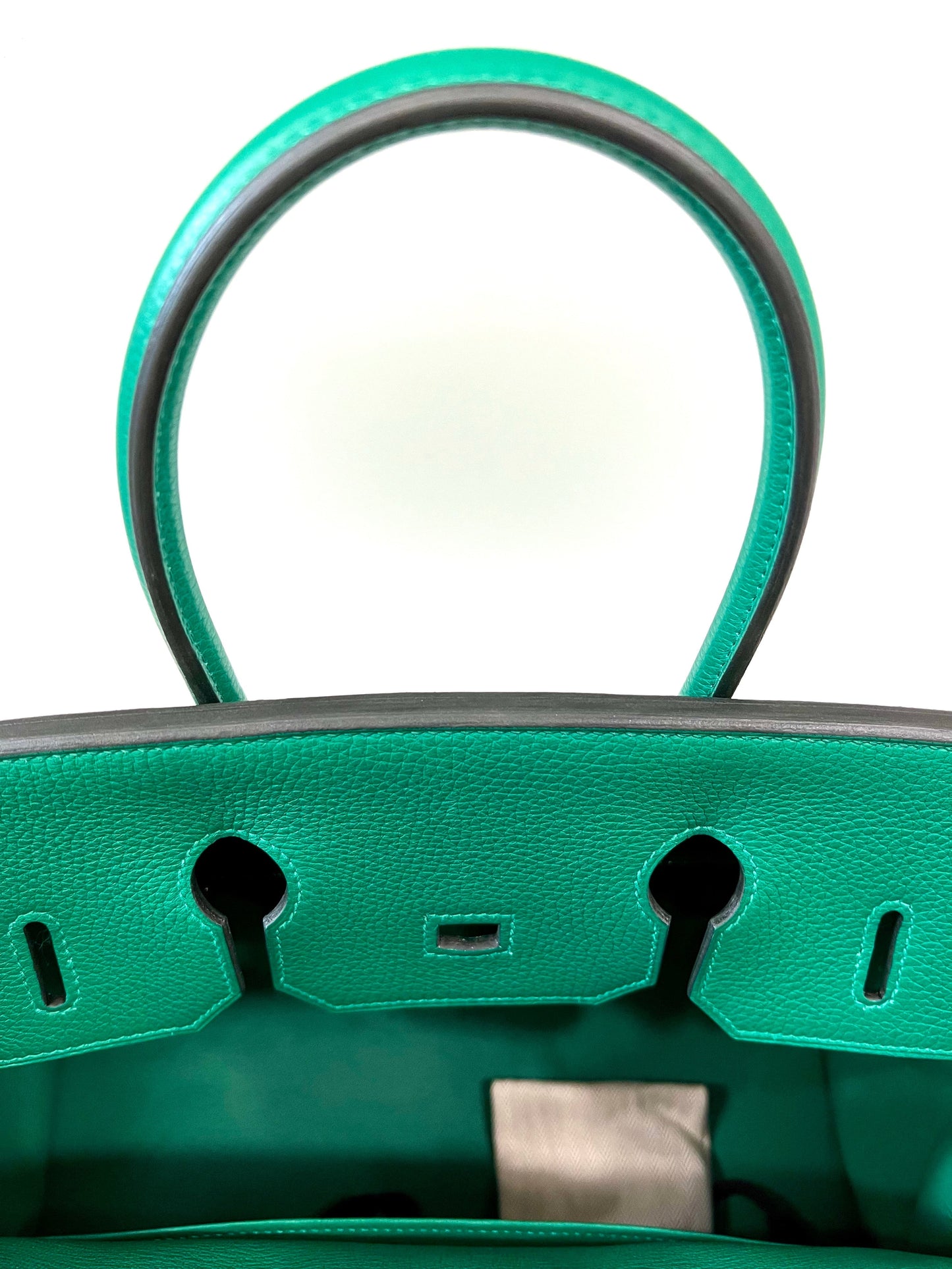 HERMÈS TOGO LEATHER BIRKIN 35 VERT VERTIGO HANDBAG
