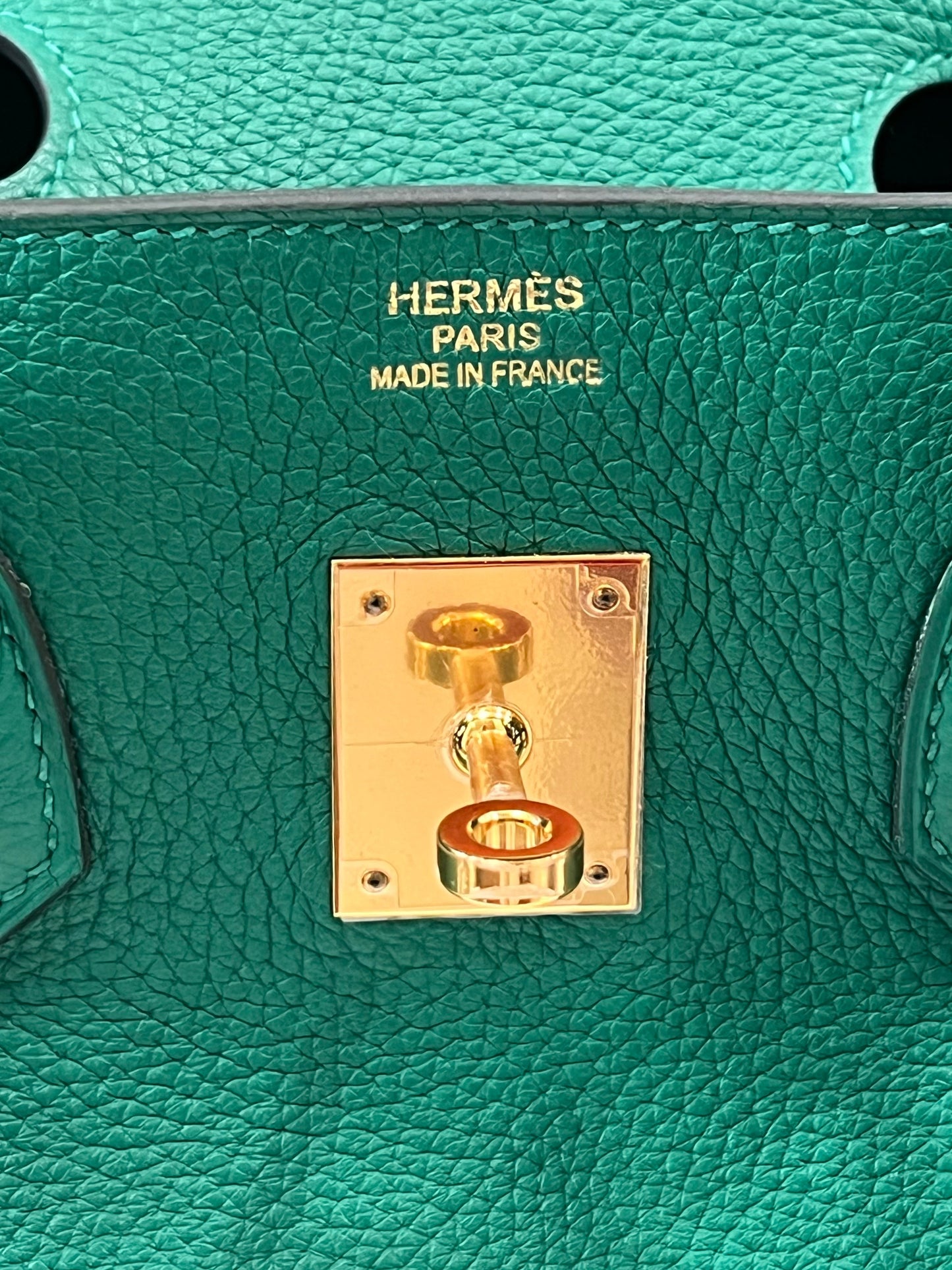 HERMÈS TOGO LEATHER BIRKIN 35 VERT VERTIGO HANDBAG