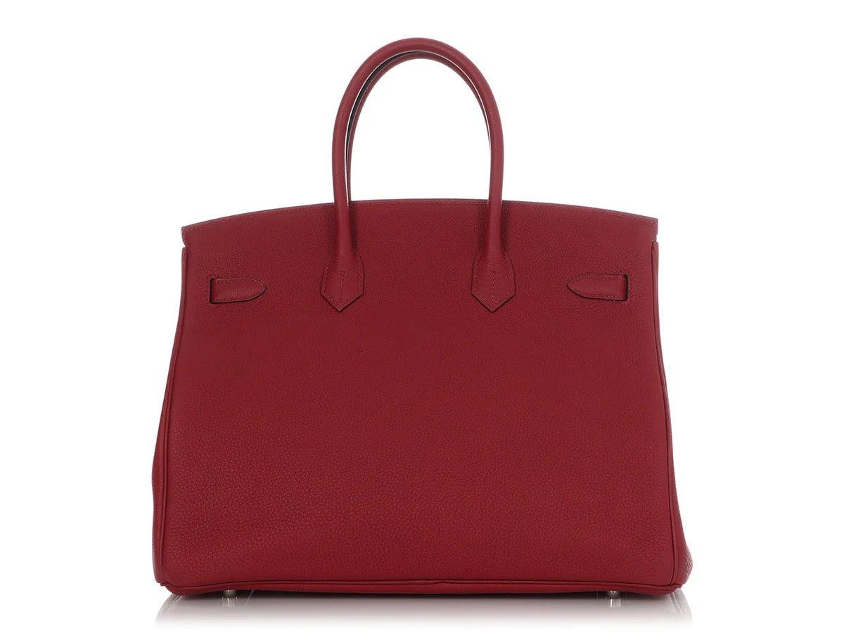 HERMÈS ROUGE GRENAT TOGO LEATHER BIRKIN 35 HANDBAG