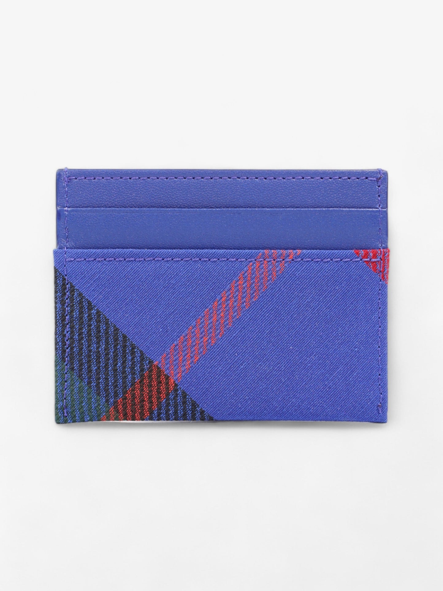 Burberry Card Case Holder Knight Check / Blue Leather