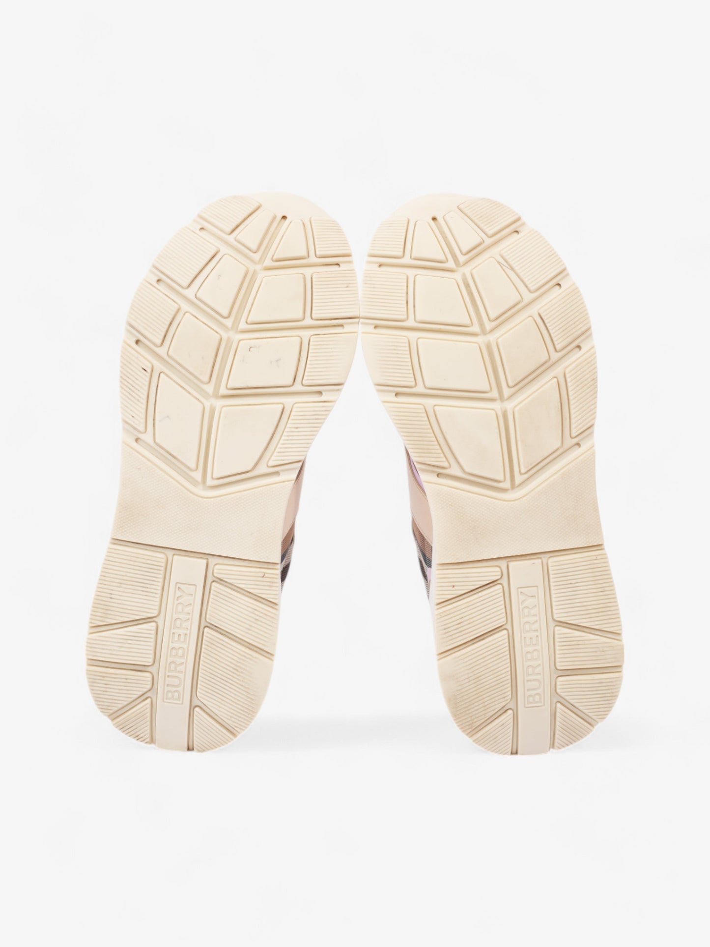 Burberry Ramsey Sneakers Beige  / Pink / Brown Canvas EU 40 UK 7