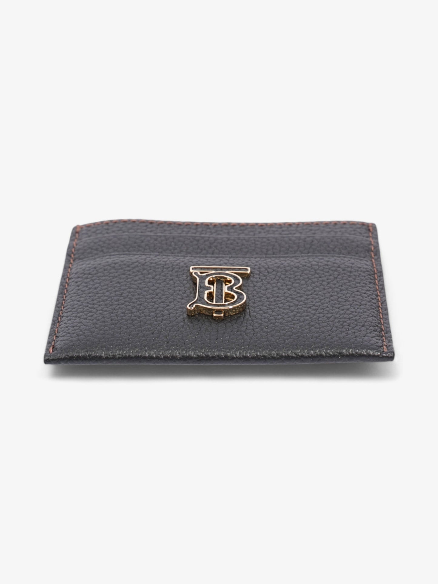 Burberry TB Card Case Black / Gold Grained Leather