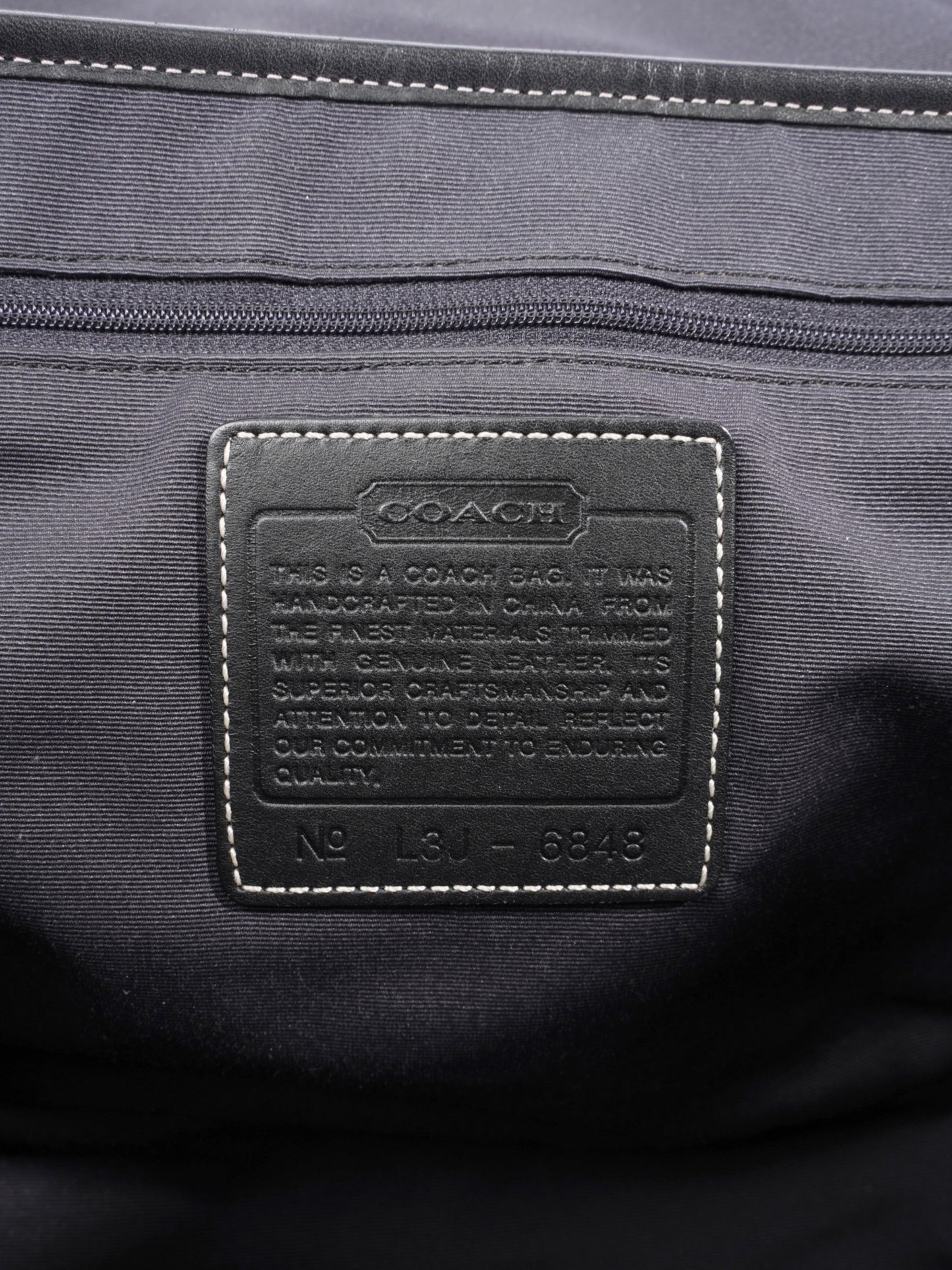 Coach Classic Handbag Black Canvas