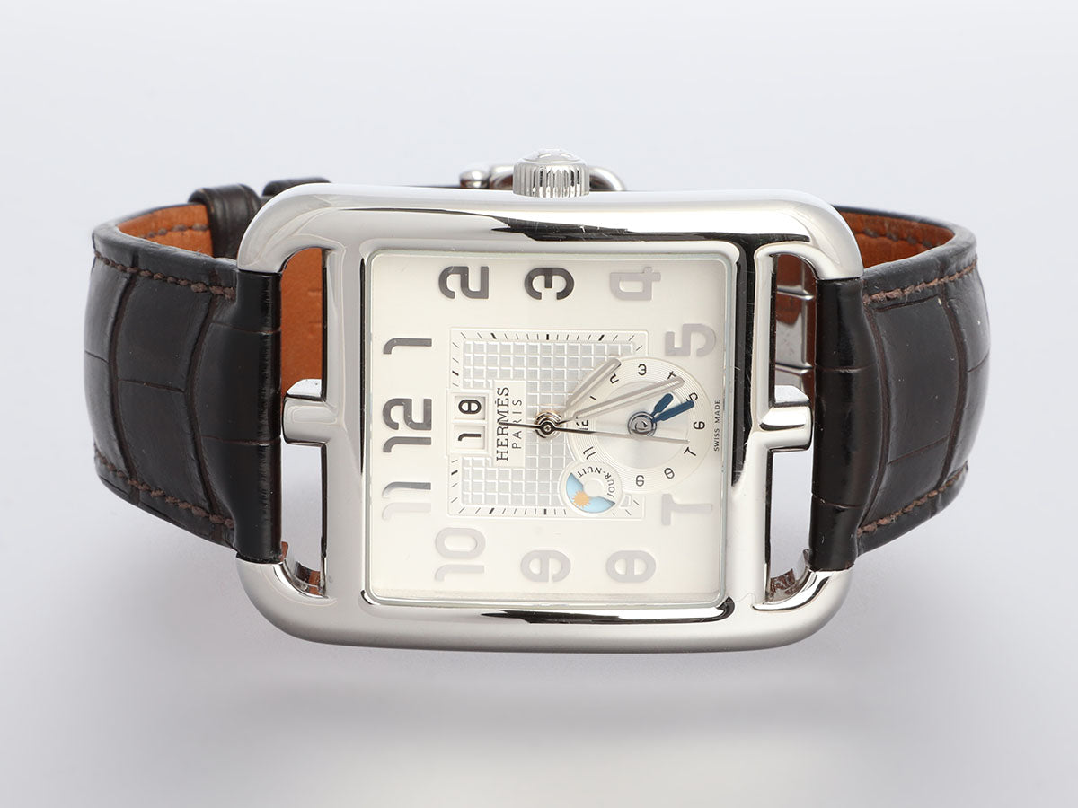 HermÃ¨s Large Stainless Steel Cape Cod GMT Watch TGM