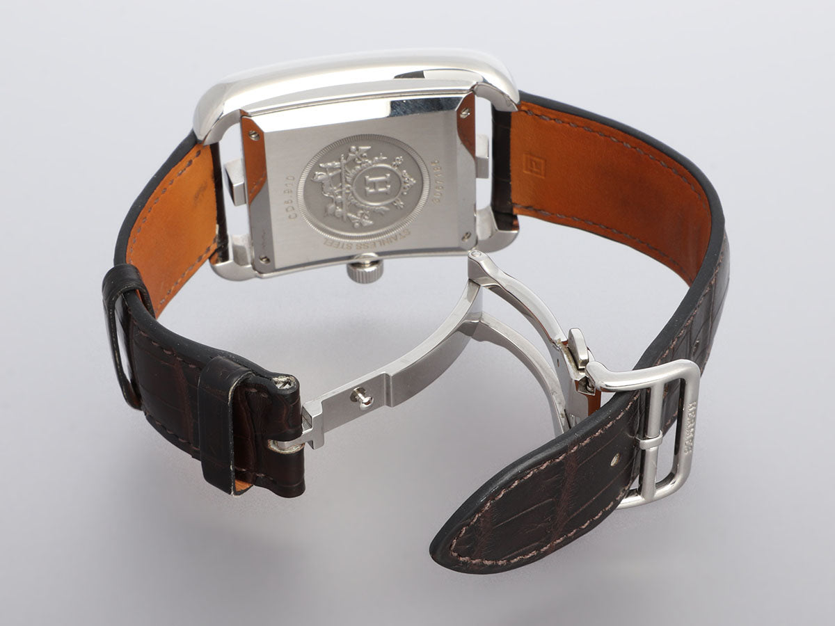 HermÃ¨s Large Stainless Steel Cape Cod GMT Watch TGM