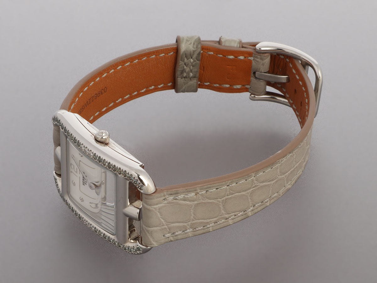 HermÃ¨s Small Stainless Steel Diamond Cape Cod Watch 31mm