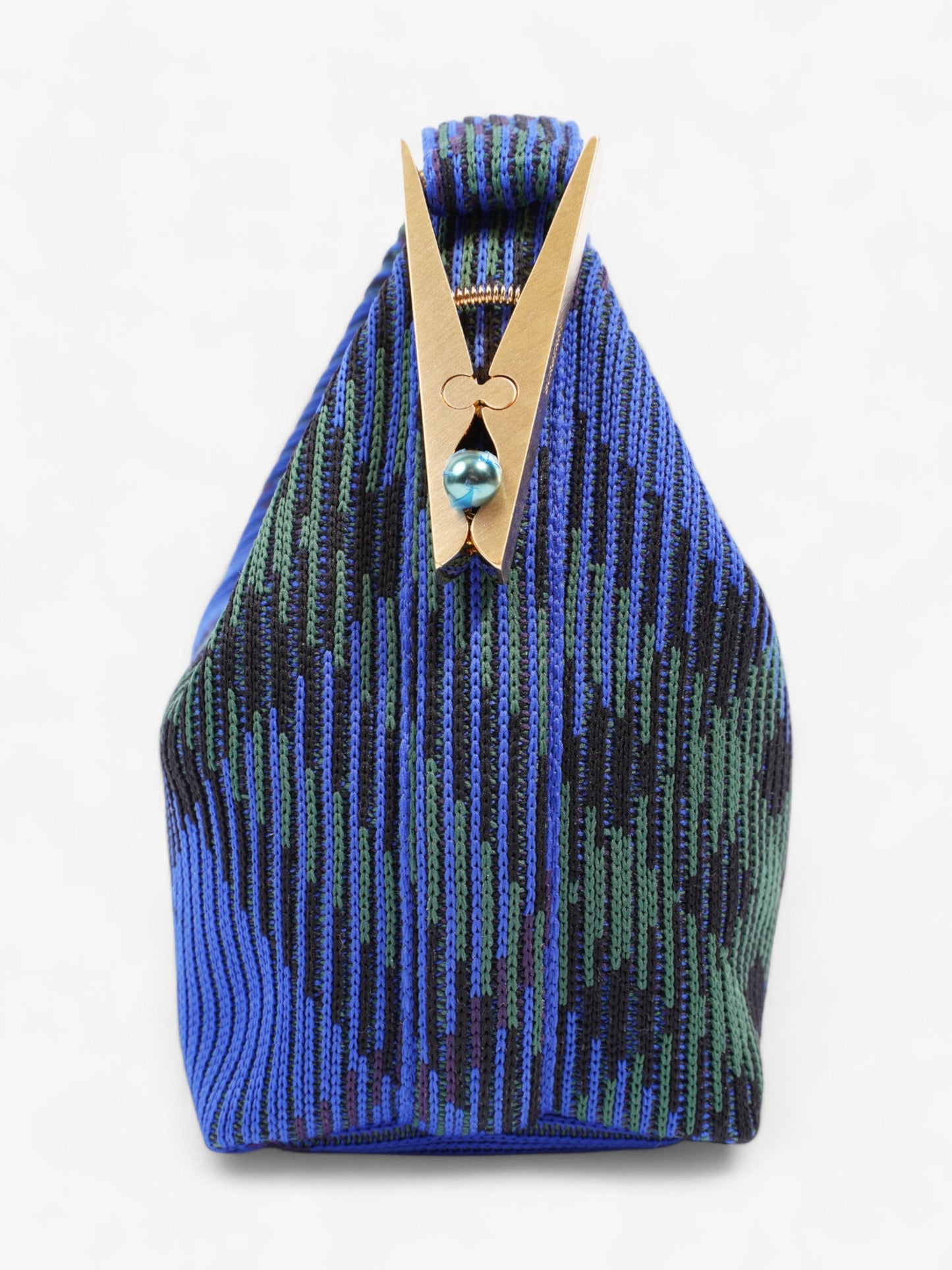 Burberry Peg Top-Handle Bag Knight Check Knit Mini