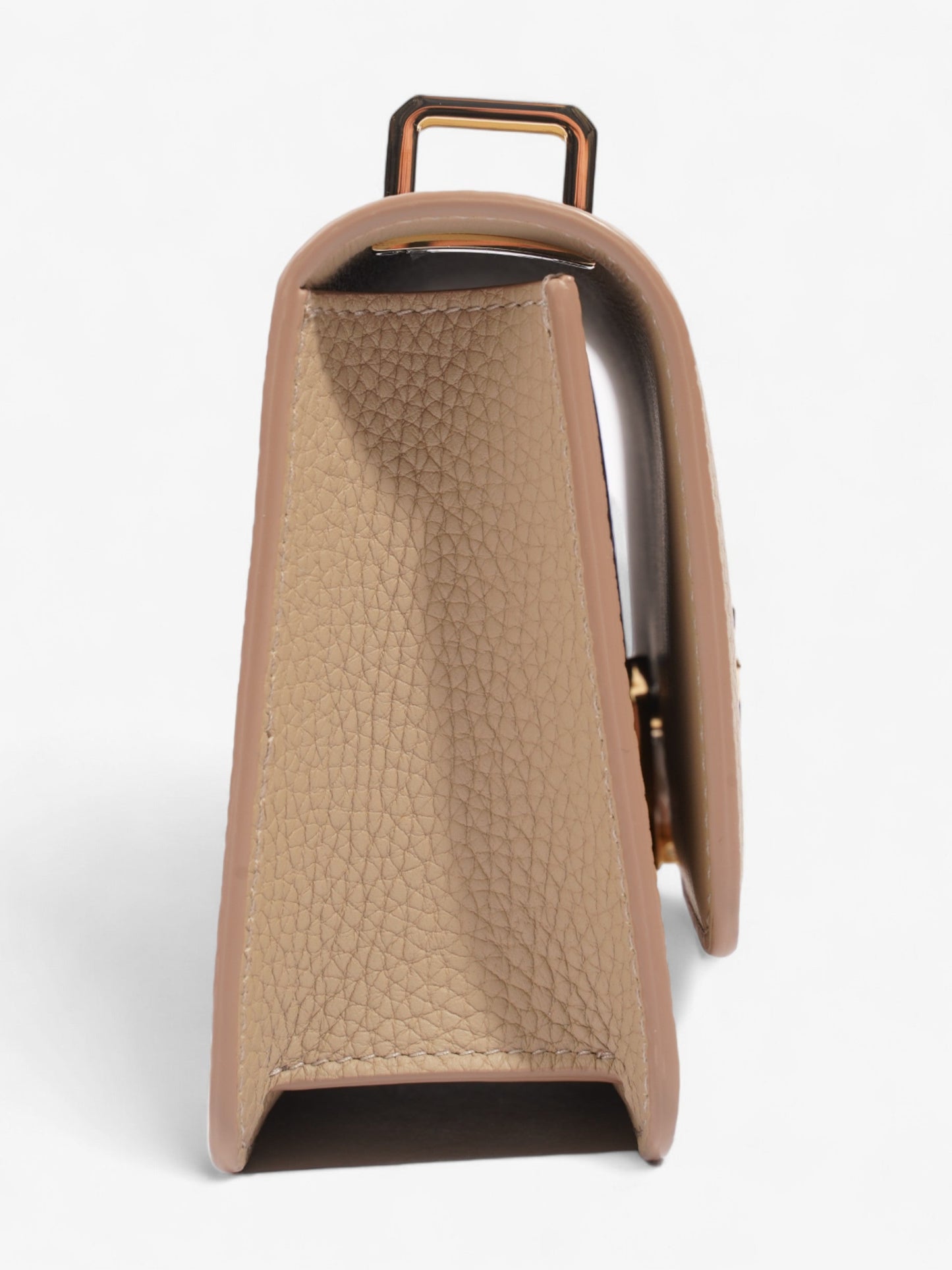 Burberry TB Elongated Oat Beige Leather Mini