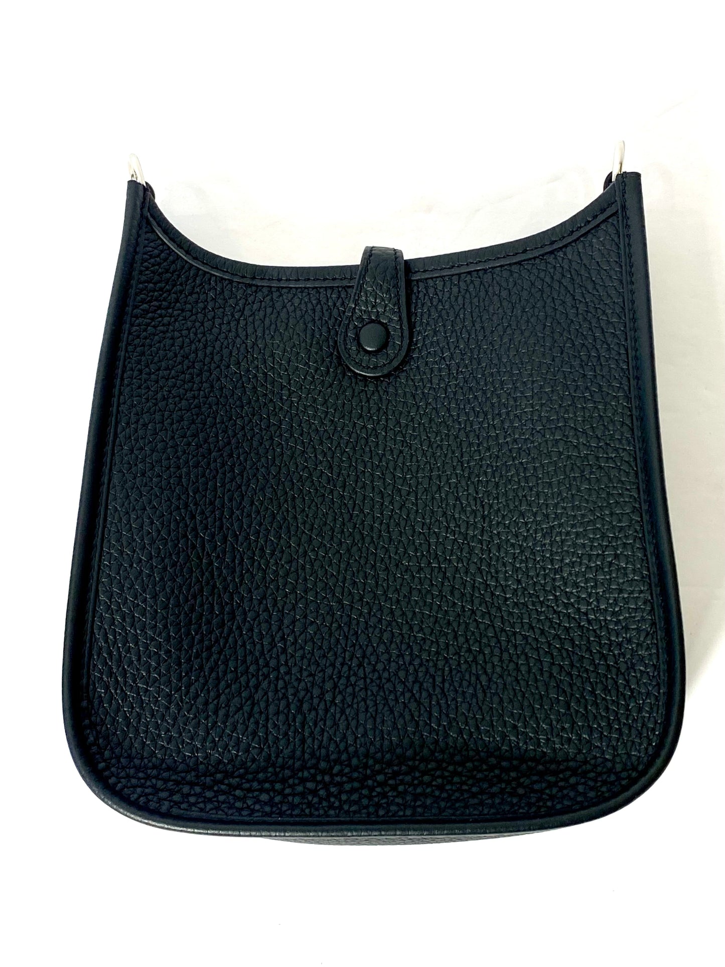 HERMÈS CLEMENCE MINI EVELYN TPM CROSSBODY BAG IN NOIR