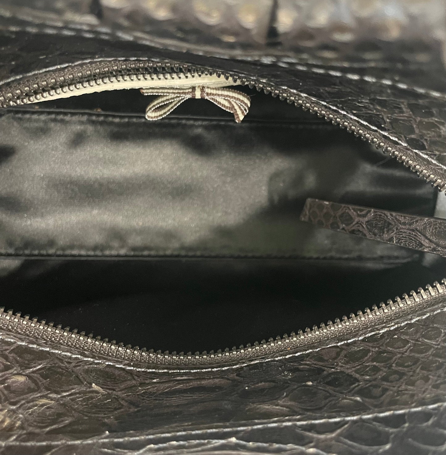 HENRI BENDEL MARQUIS SNAKE EMBOSSED MINI SATCHEL BAG