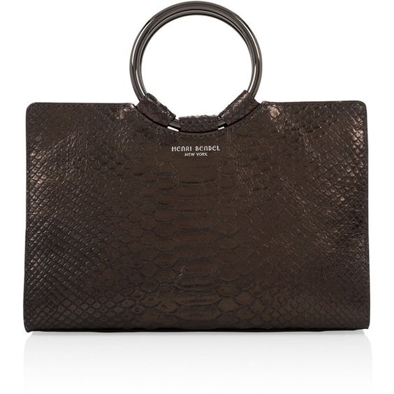 HENRI BENDEL MARQUIS SNAKE EMBOSSED MINI SATCHEL BAG