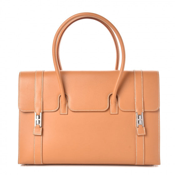 HERMÈS Vache Natural Drag Bag 37