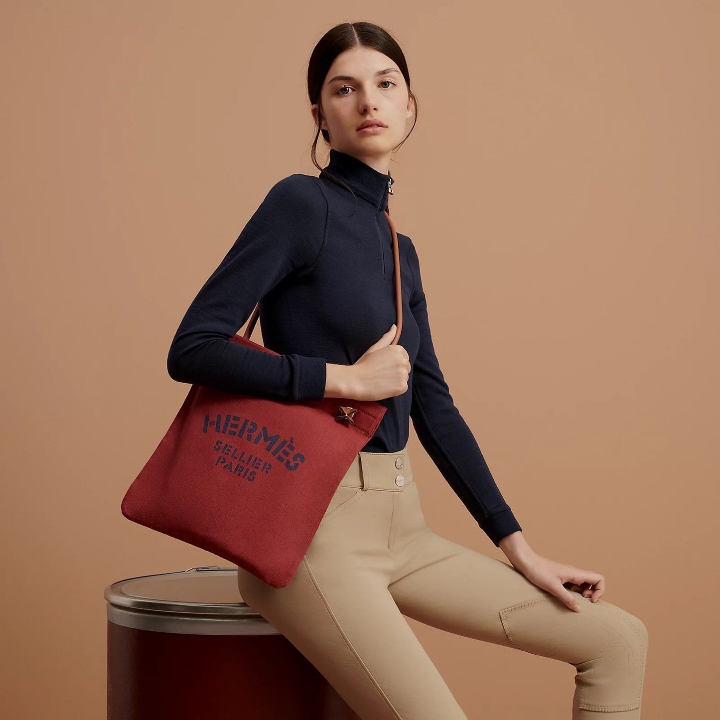 HERMÈS ALINE TOILE SWIFT H GROOMING BAG