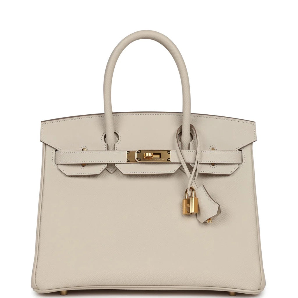 HERMÈS BIRKIN 35 CRAIE EPSOM LEATHER GOLD HARDWARE HANDBAG