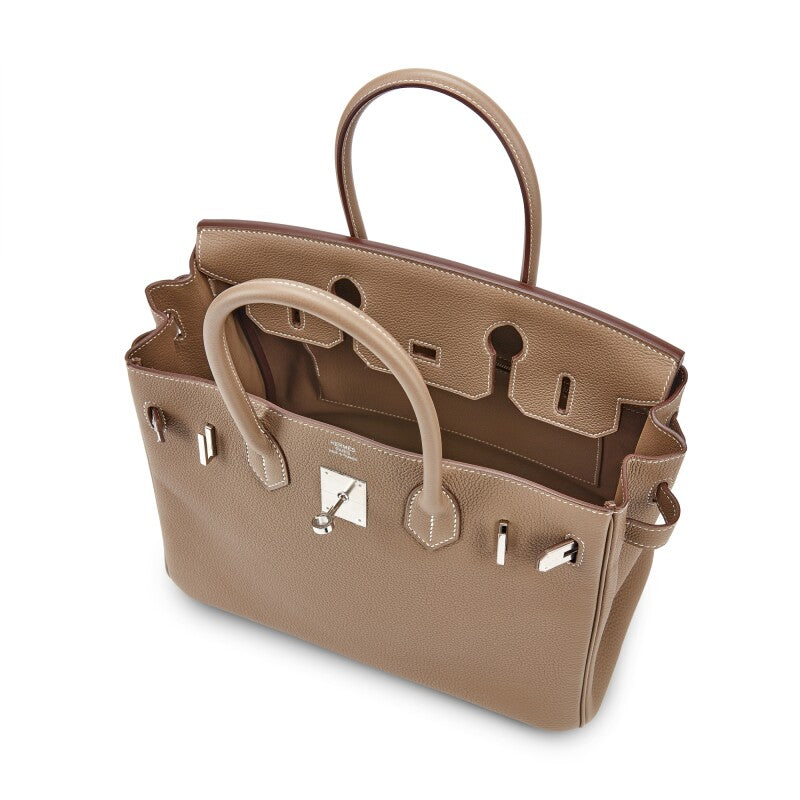HERMÈS TOGO LEATHER BIRKIN 30 ETOUPE HANDBAG