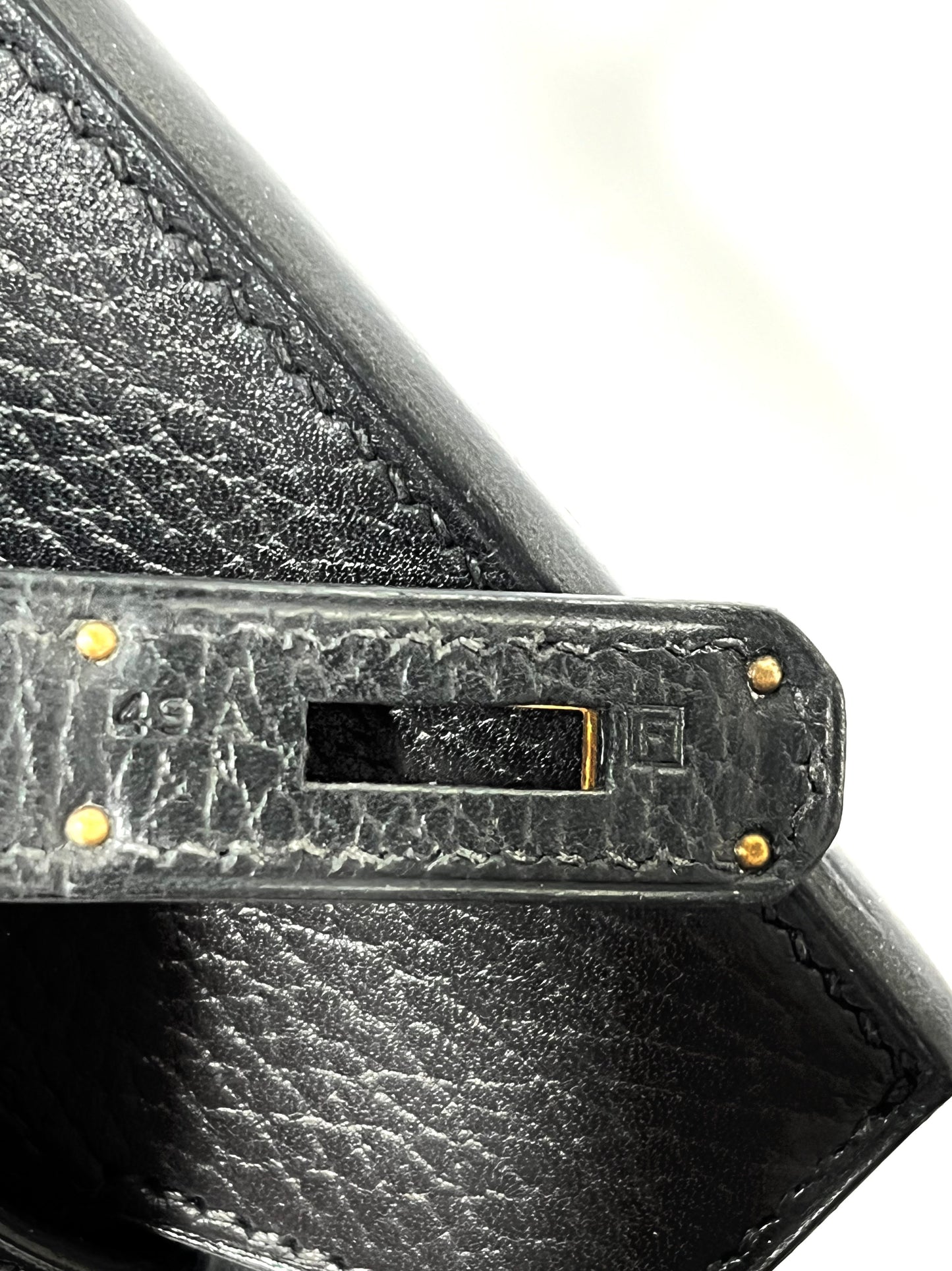 HERMÈS BIRKIN 35 ARDENNE LEATHER NOIR HANDBAG