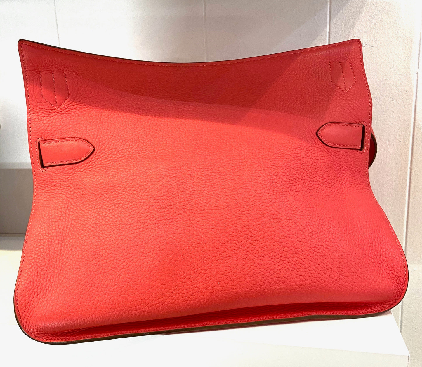HERMÈS Jypsiere Clemence Red Leather Cross Body Bag-HS