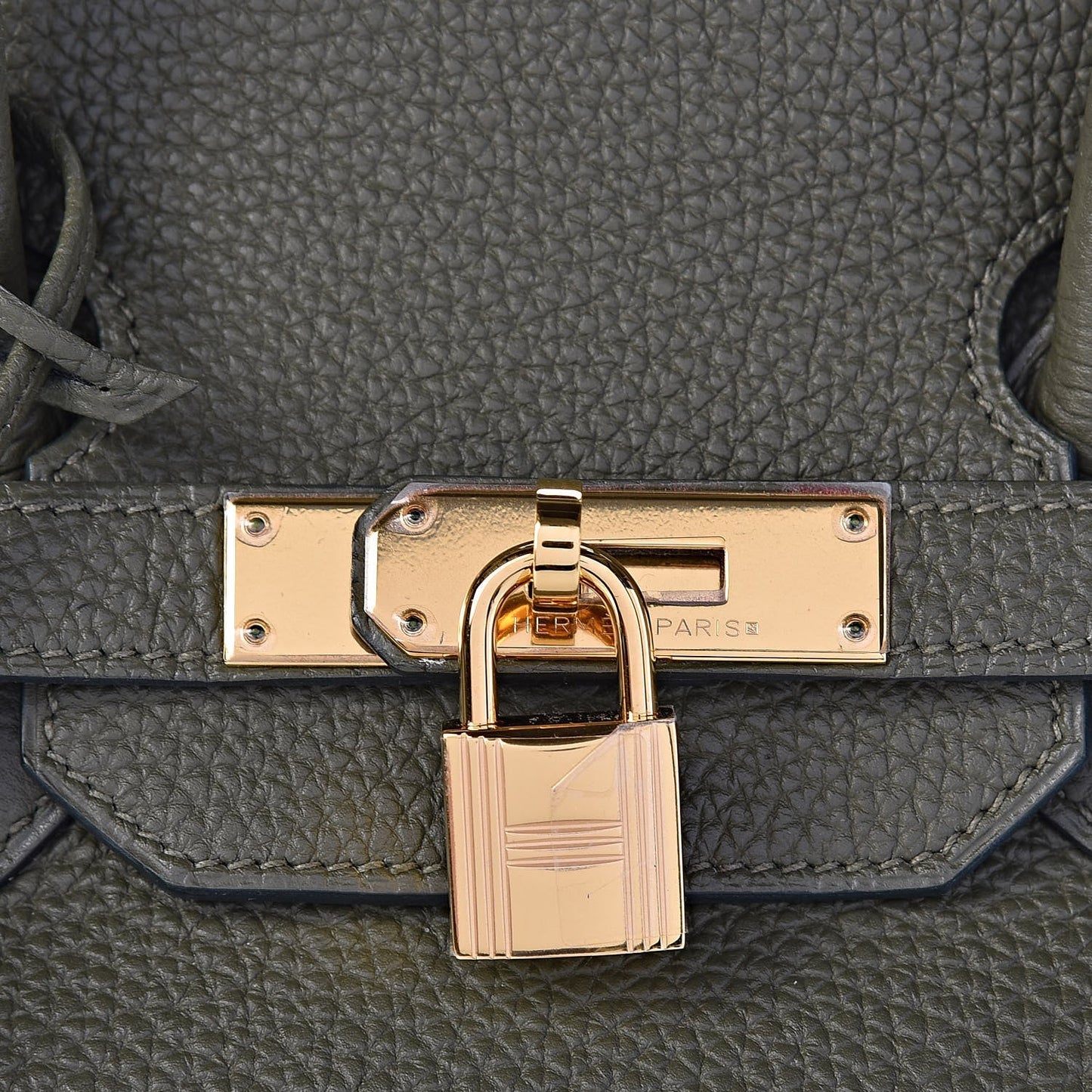 HERMÈS BIRKIN 35 TOGO LEATHER GOLD HARDWARE VERT OLIVE HANDBAG