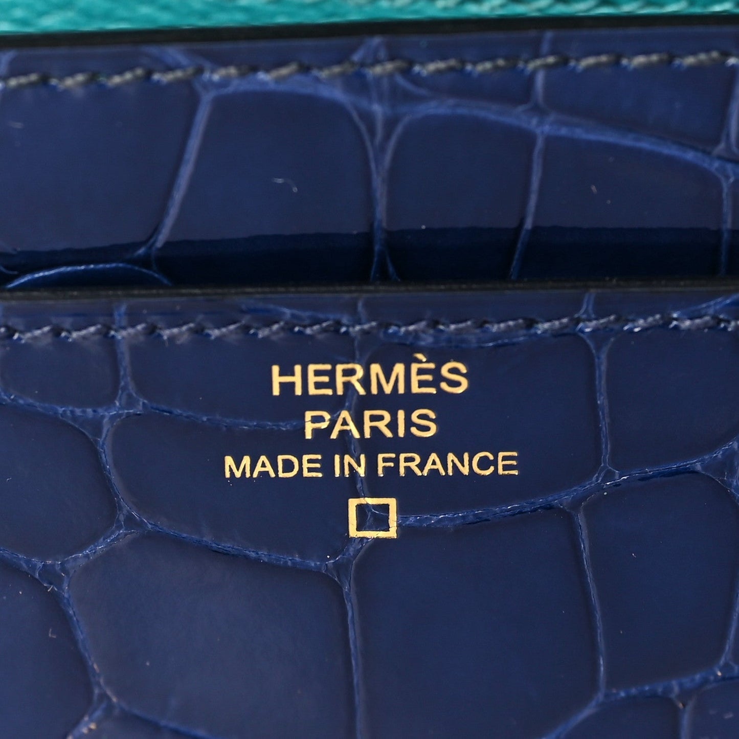 HERMÈS SHINY ALLIGATOR CONSTANCE WALLET