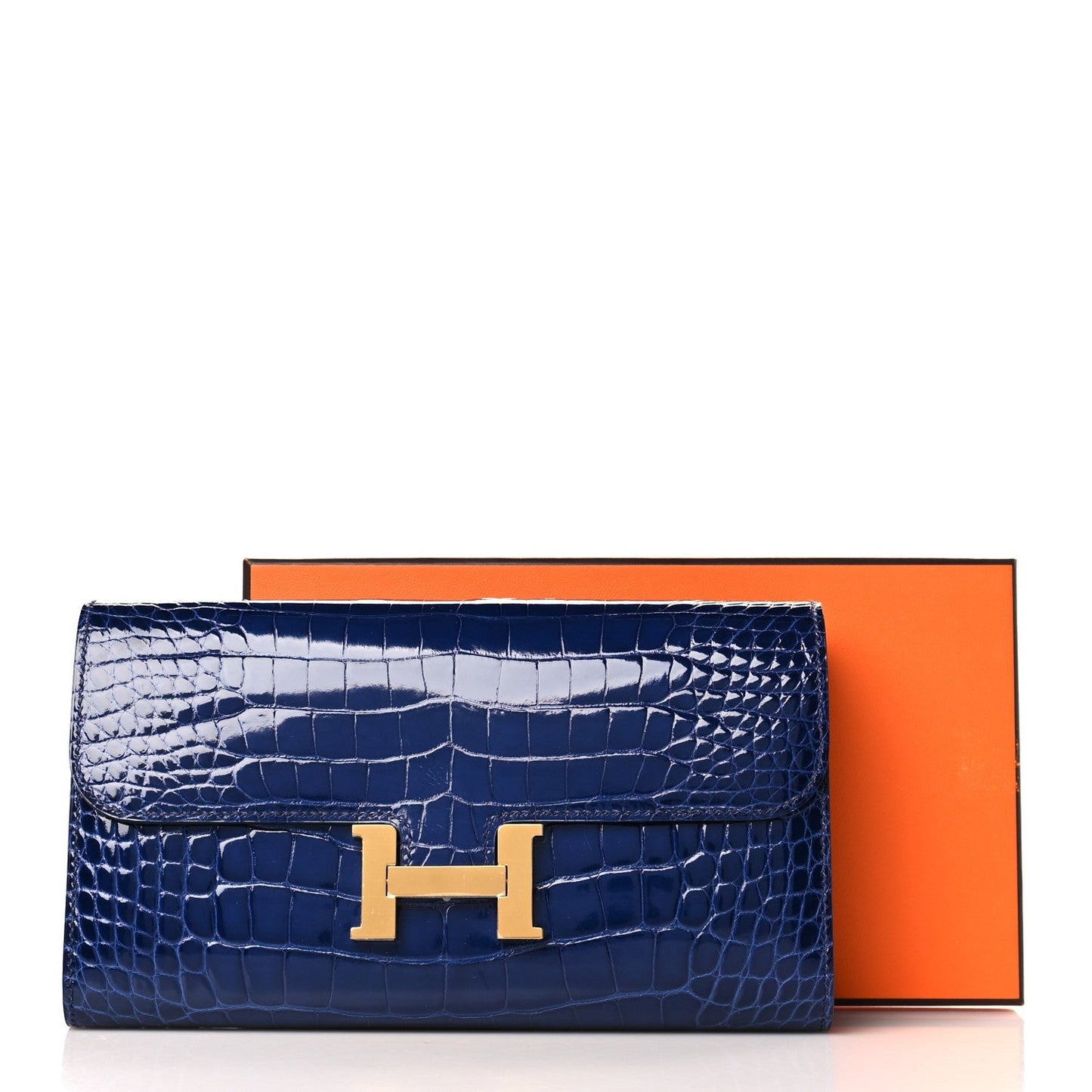 HERMÈS SHINY ALLIGATOR CONSTANCE WALLET
