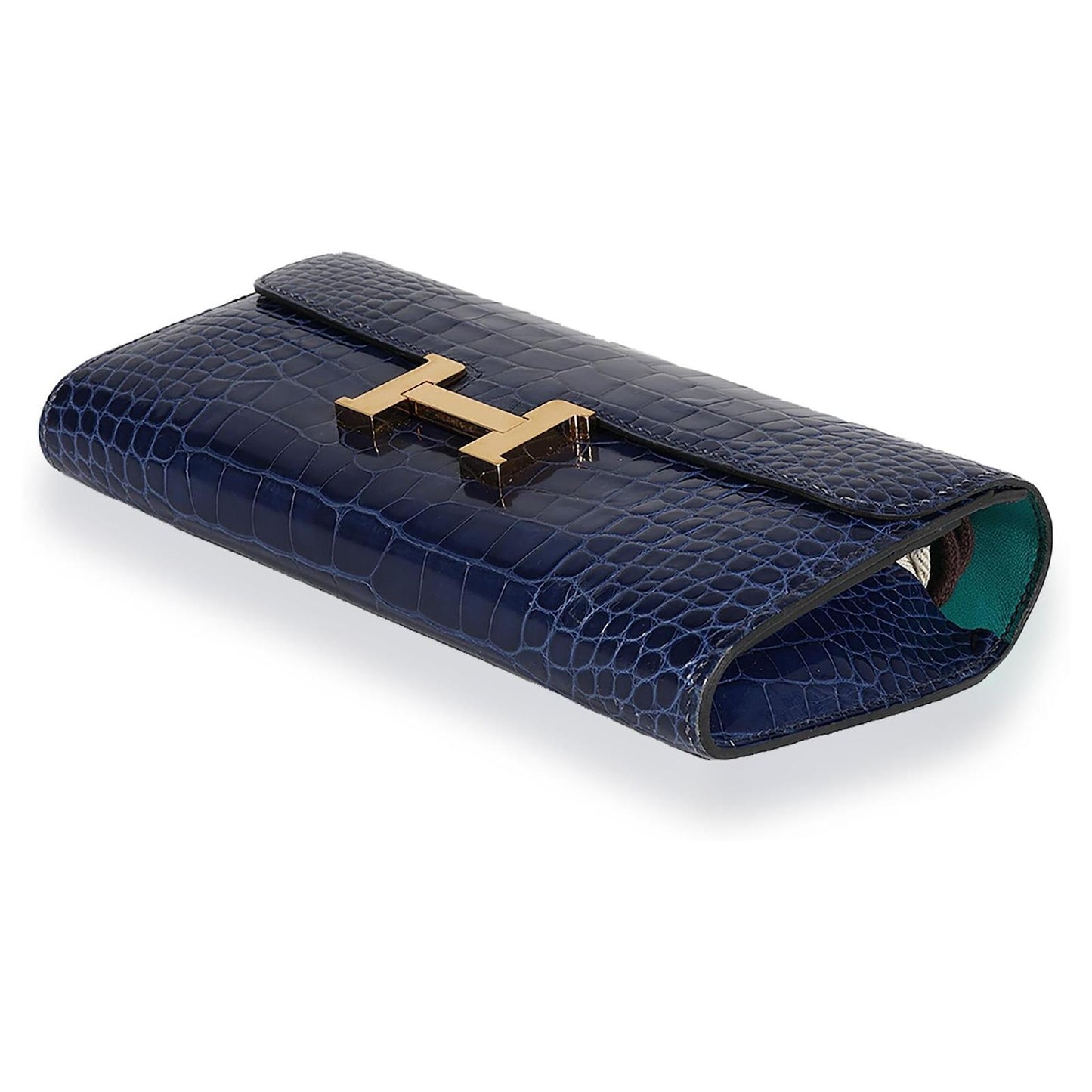 HERMÈS SHINY ALLIGATOR CONSTANCE WALLET