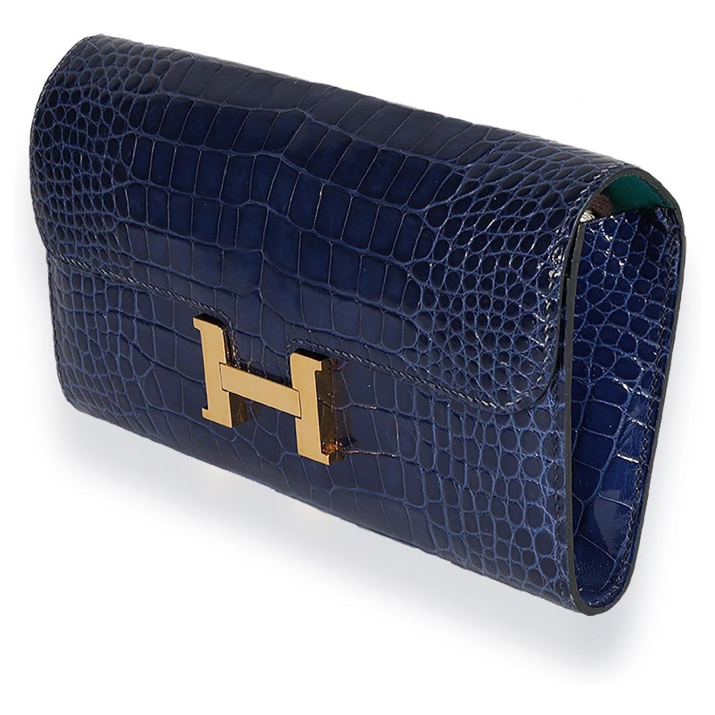 HERMÈS SHINY ALLIGATOR CONSTANCE WALLET