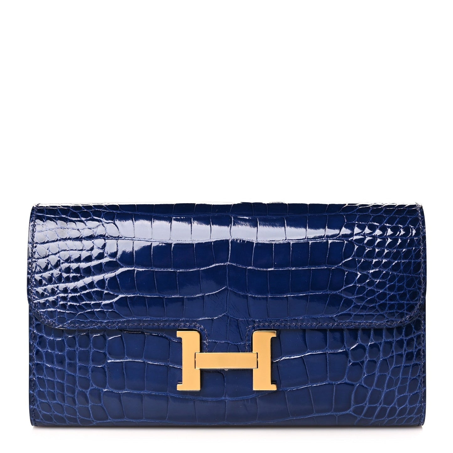 HERMÈS SHINY ALLIGATOR CONSTANCE WALLET