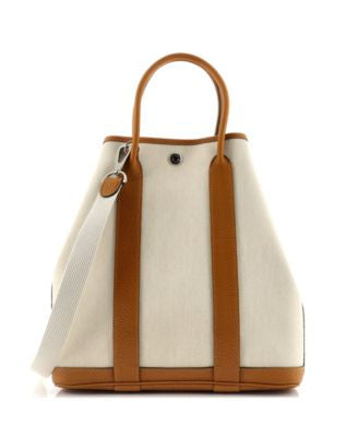 HERMÈS GARDEN FILE 28 TOTE BAG IN BETON/ OCRE