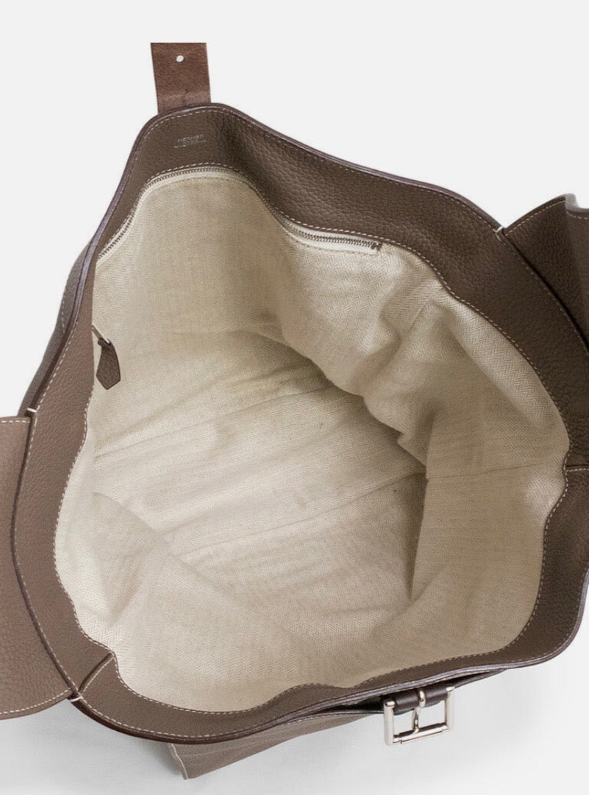 HERMÈS TAURILLON CLEMENCE LEATHER MARWARI GM TOTE BAG