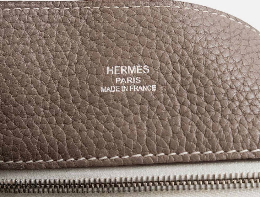 HERMÈS TAURILLON CLEMENCE LEATHER MARWARI GM TOTE BAG