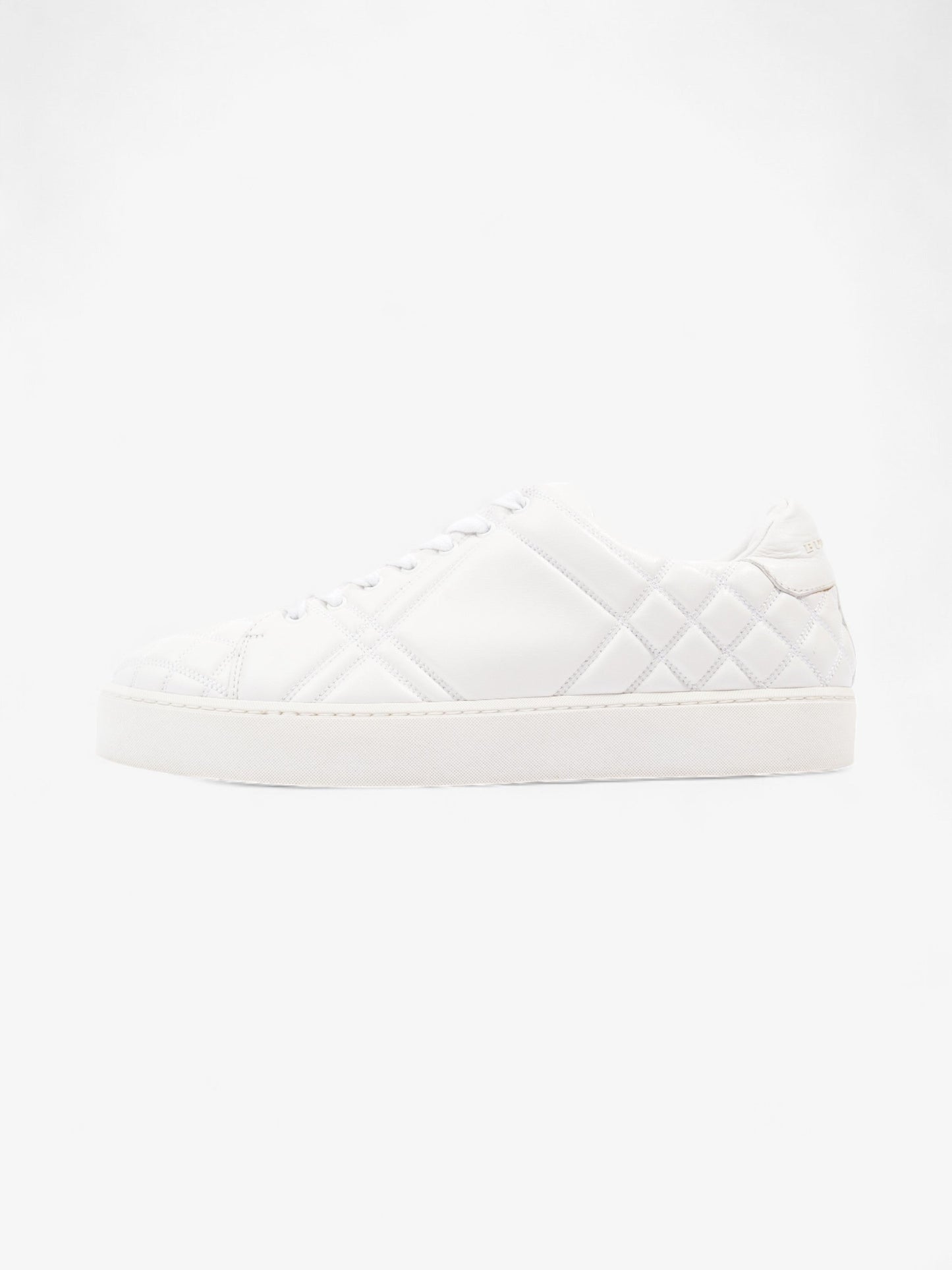 Burberry Westford Quilted Low Top White Leather EU 39.5 UK 6.5