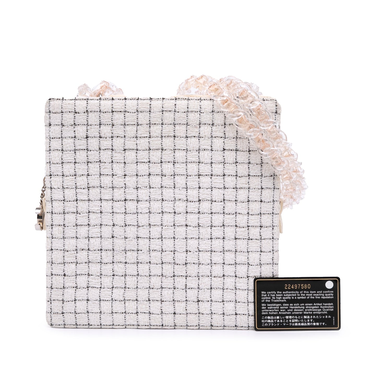 Chanel Small Tweed And Resin Zipped Shopping Bag