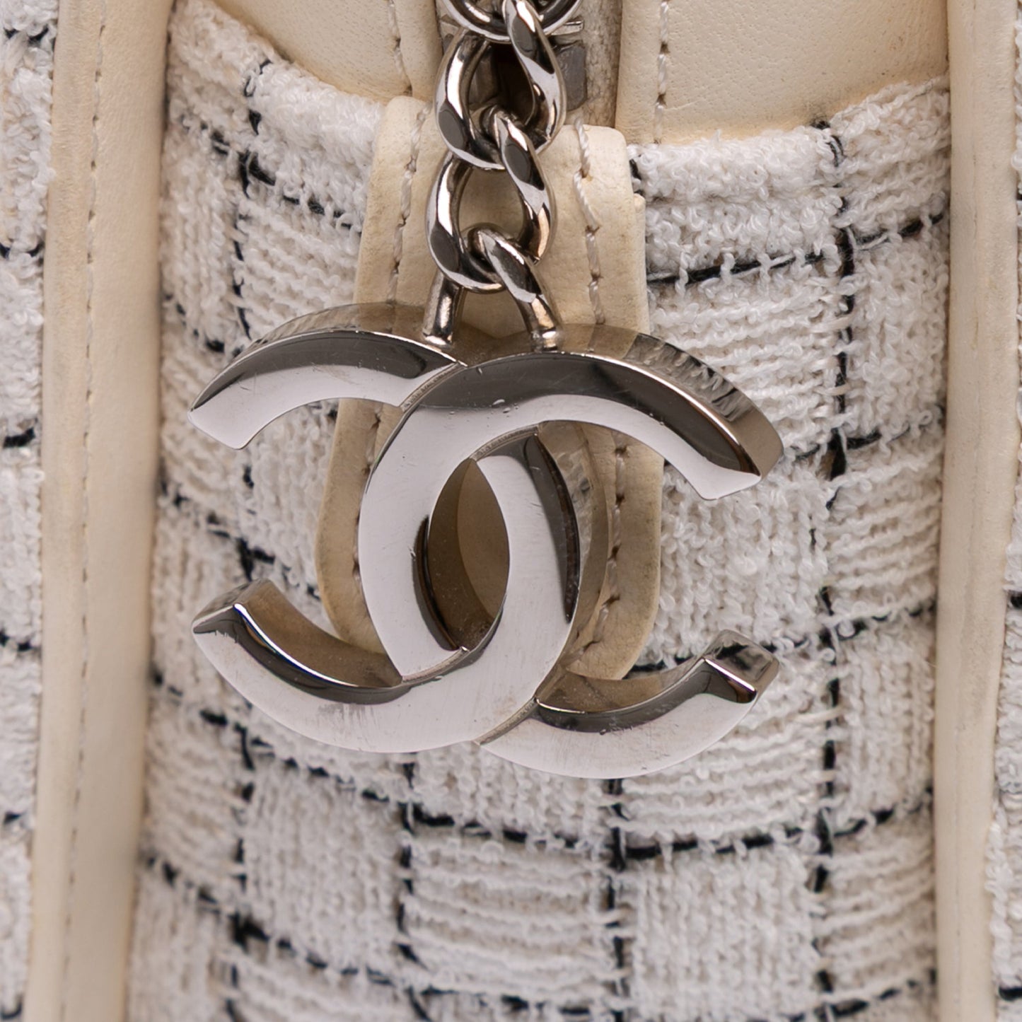 Chanel Small Tweed And Resin Zipped Shopping Bag