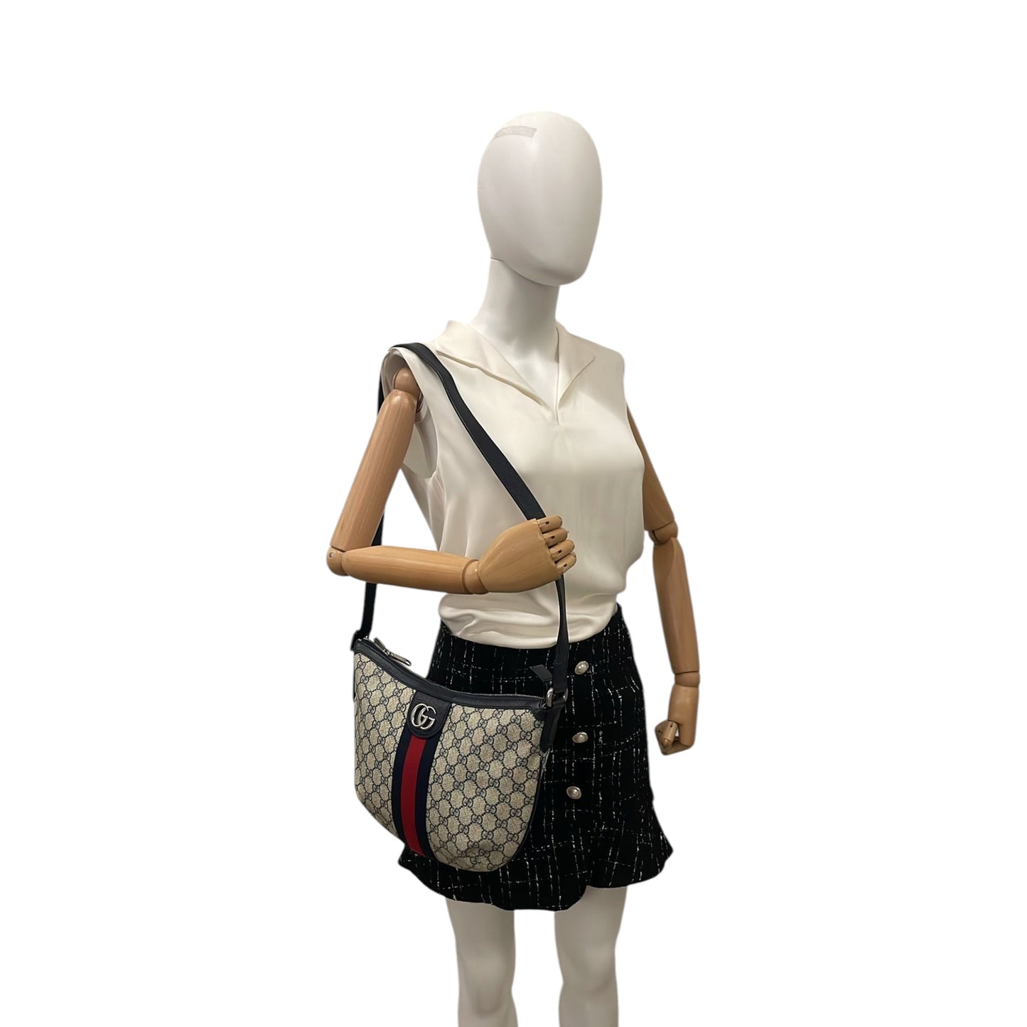 GLM-- Ophidia Shoulder Bag GG Web Canvas