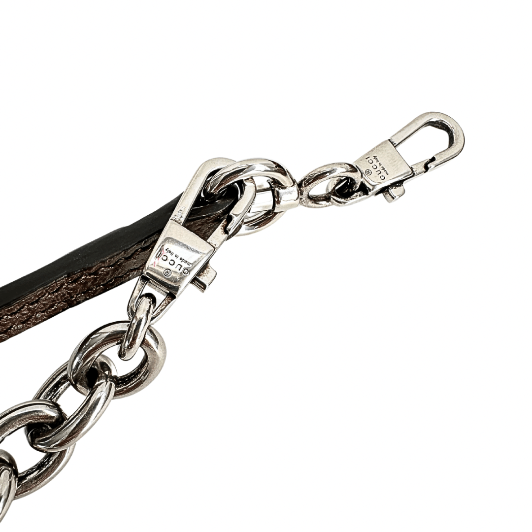 GLM-- GG Canvas Horsebit Web Chain Bag