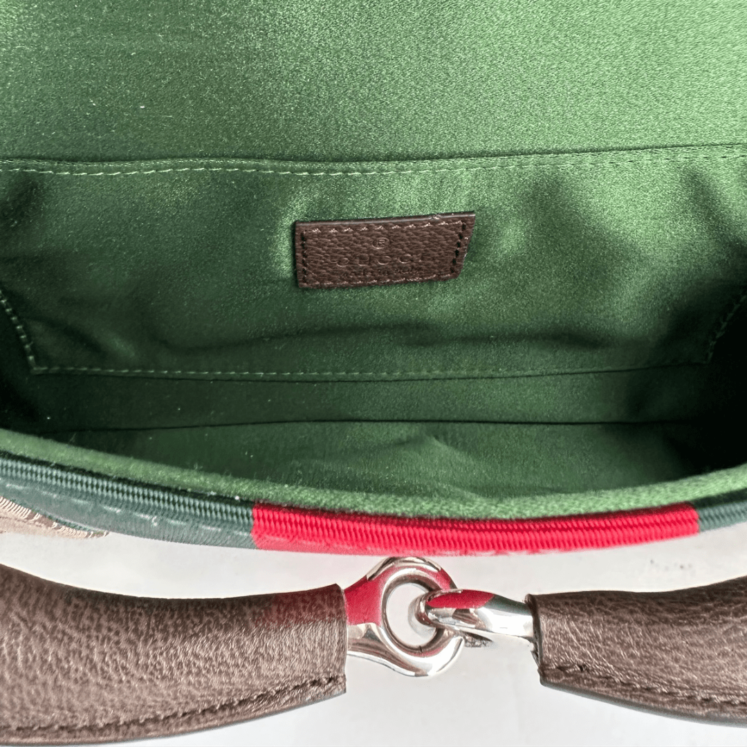 GLM-- GG Canvas Horsebit Web Chain Bag