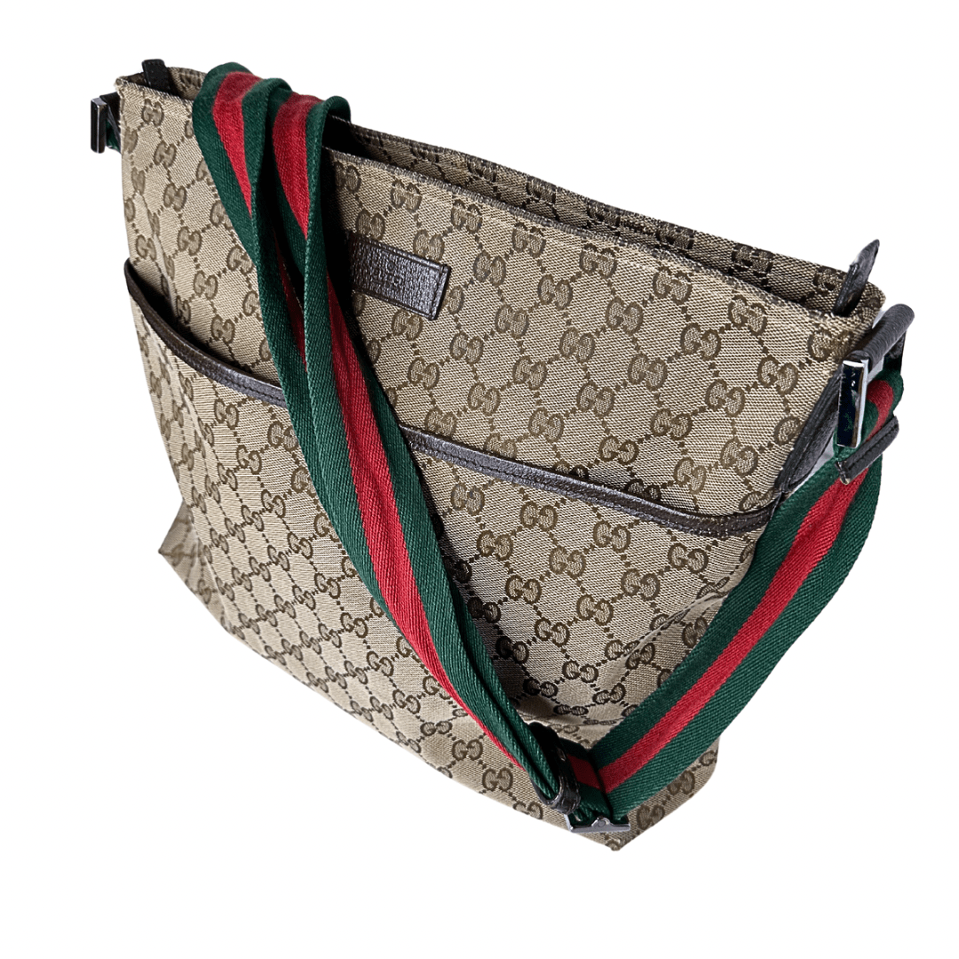 GLM-- GG Canvas Web Large Messenger Bag