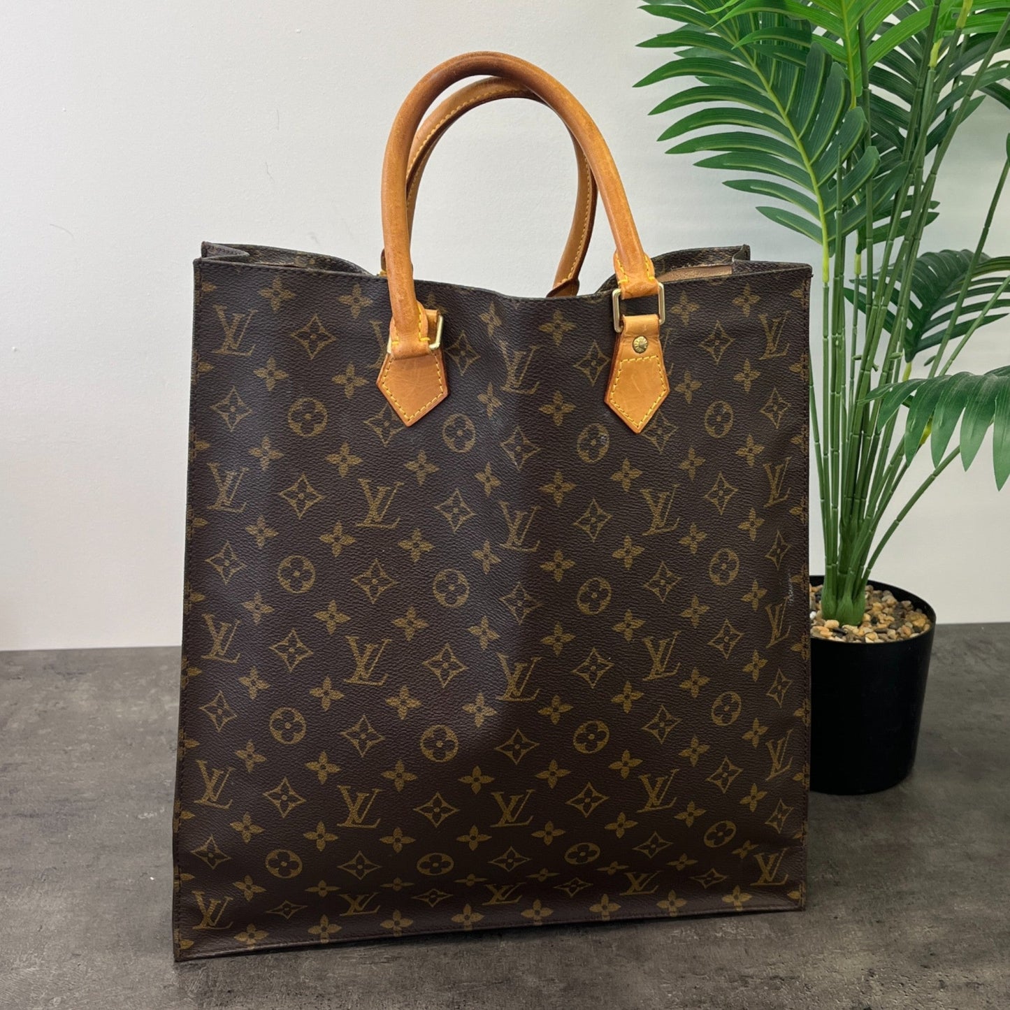 Men's Sac Plat Tote Bag Brown