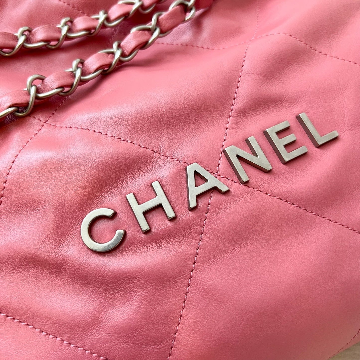 GLM-22 Small Hobo Bag in 23B Pink Calfskin and SHW (Model: AS3260)